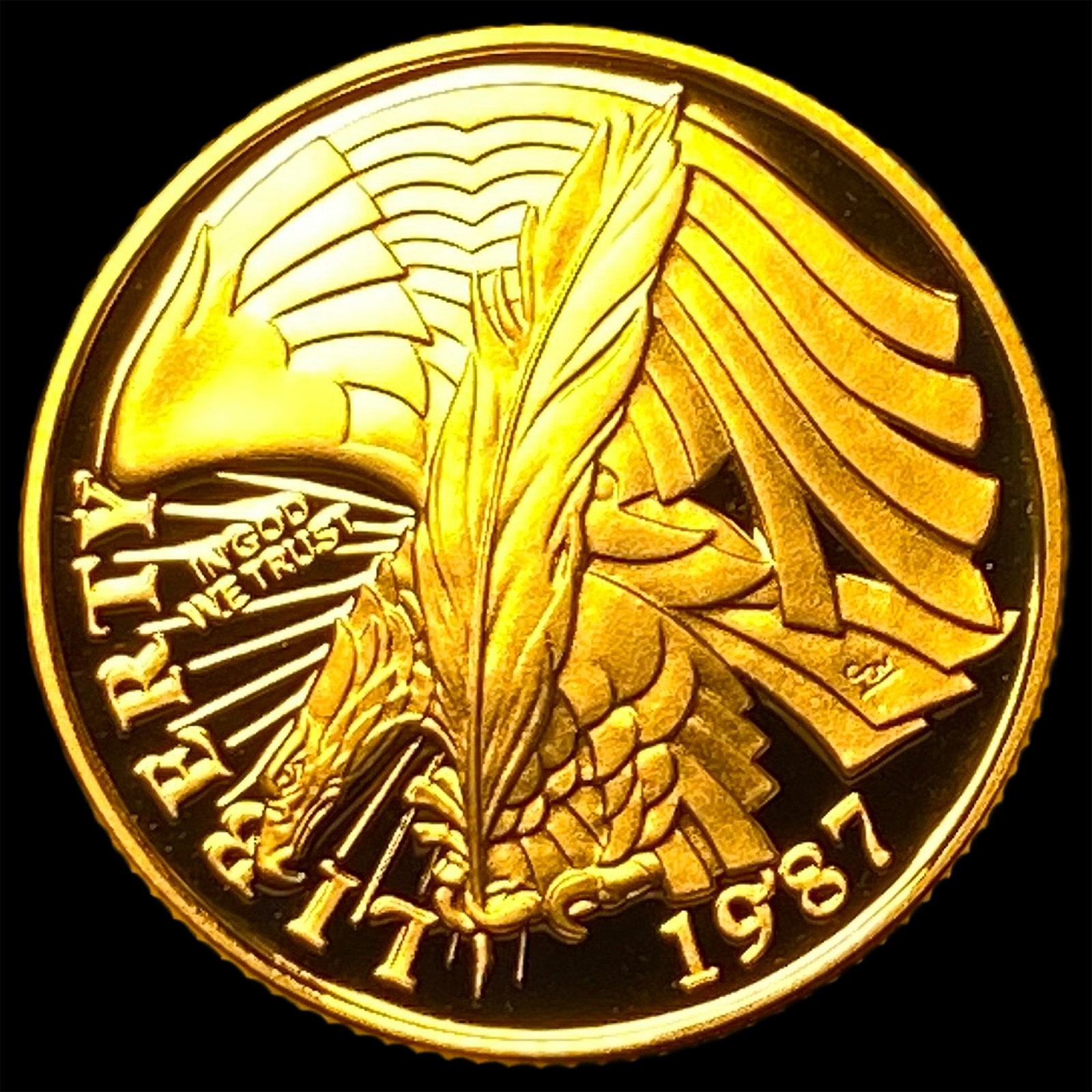 1987-W Gold $5 Constitution Commemorative GEM PROOF (1 of 2)