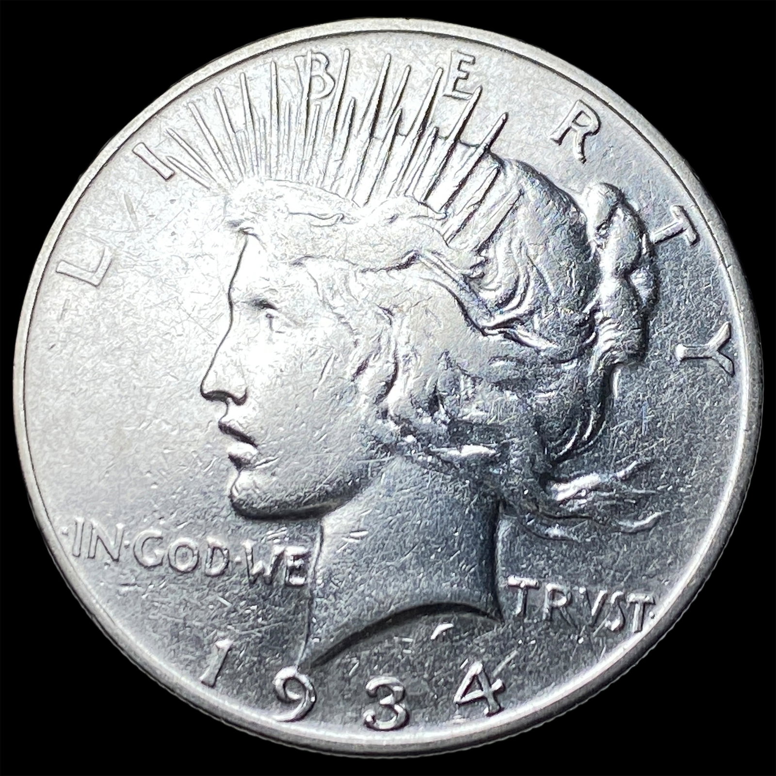 1934 Silver Peace Dollar NEARLY UNCIRCULATED: 1934 Silver Peace Dollar NEARLY UNCIRCULATED