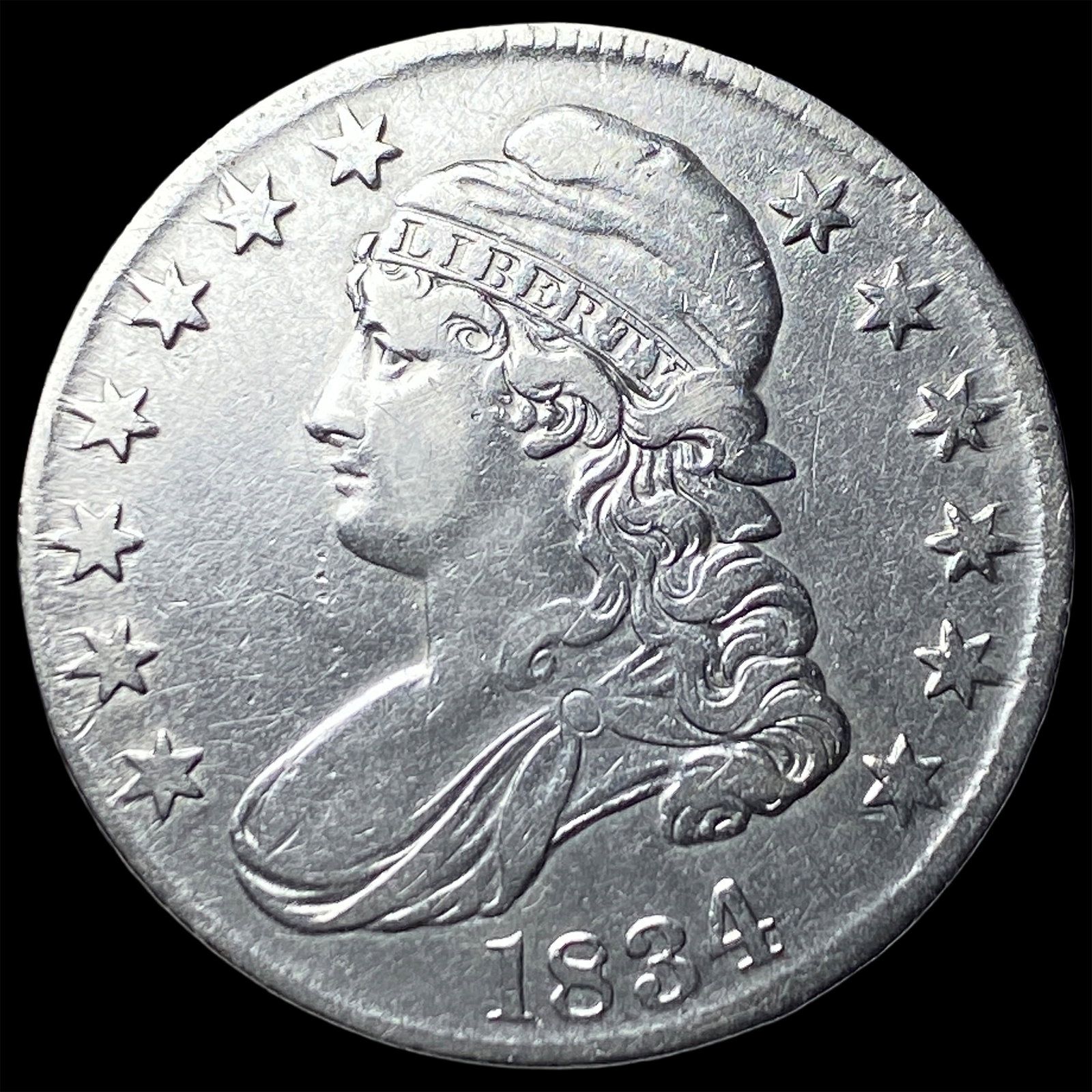 1834 Capped Bust Half Dollar NEARLY UNCIRCULATED (1 of 2)