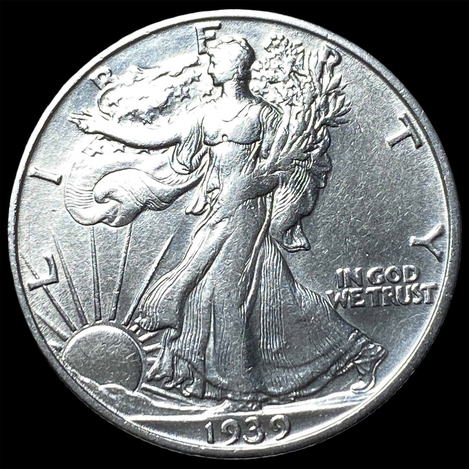 1939-S Silver Half Dollar Walking Liberty CLOSELY UNCIRCULATED (1 of 2)