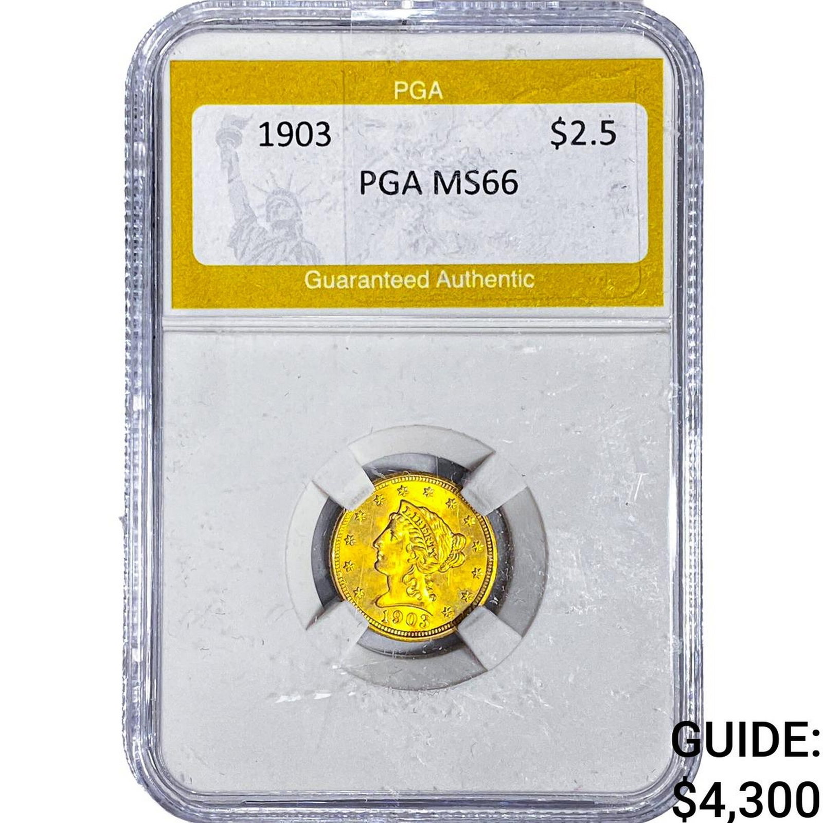 1903 $2.50 Gold Quarter Eagle PGA MS66 (1 of 2)