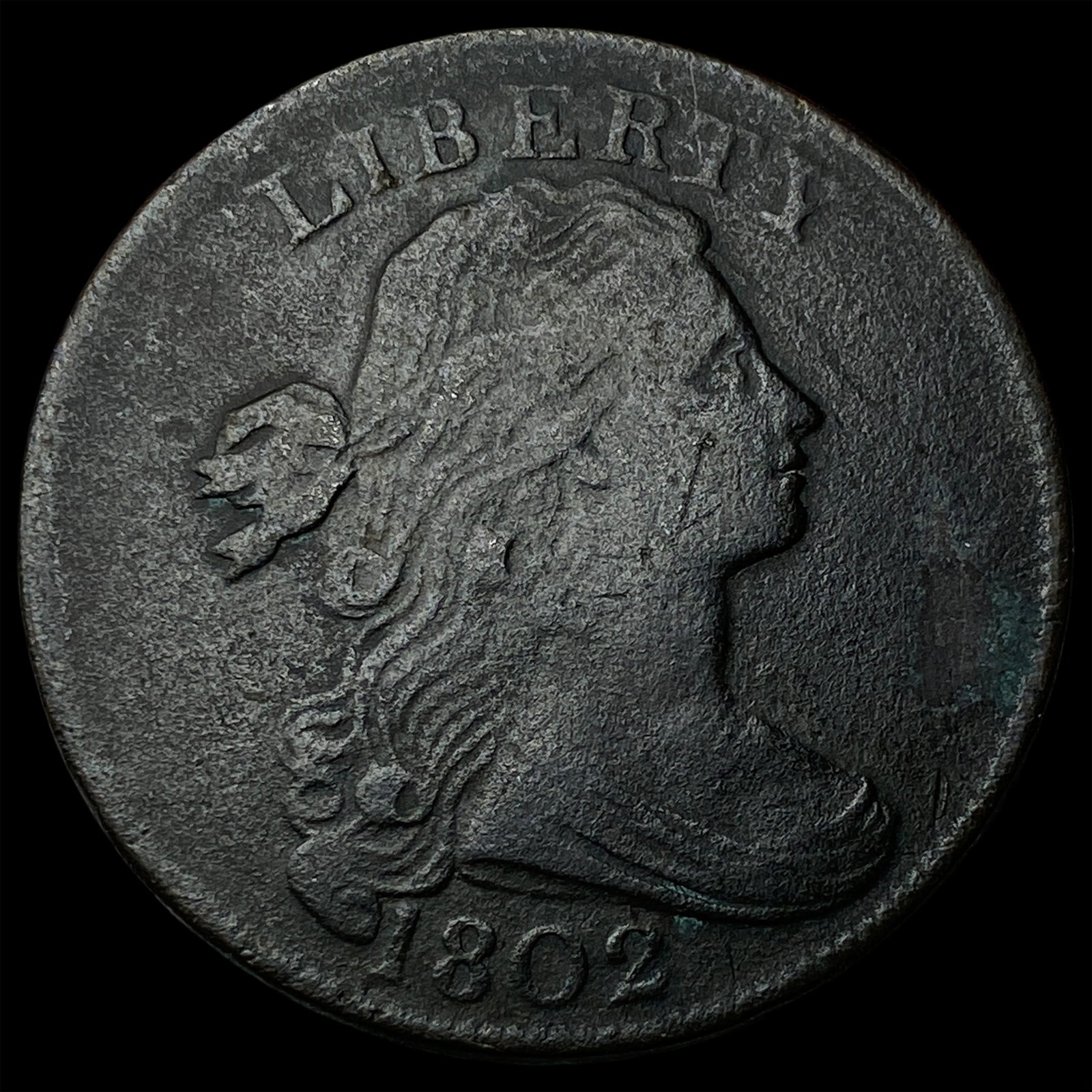1802 Large Cent Draped Bust NEARLY UNCIRCULATED (1 of 2)