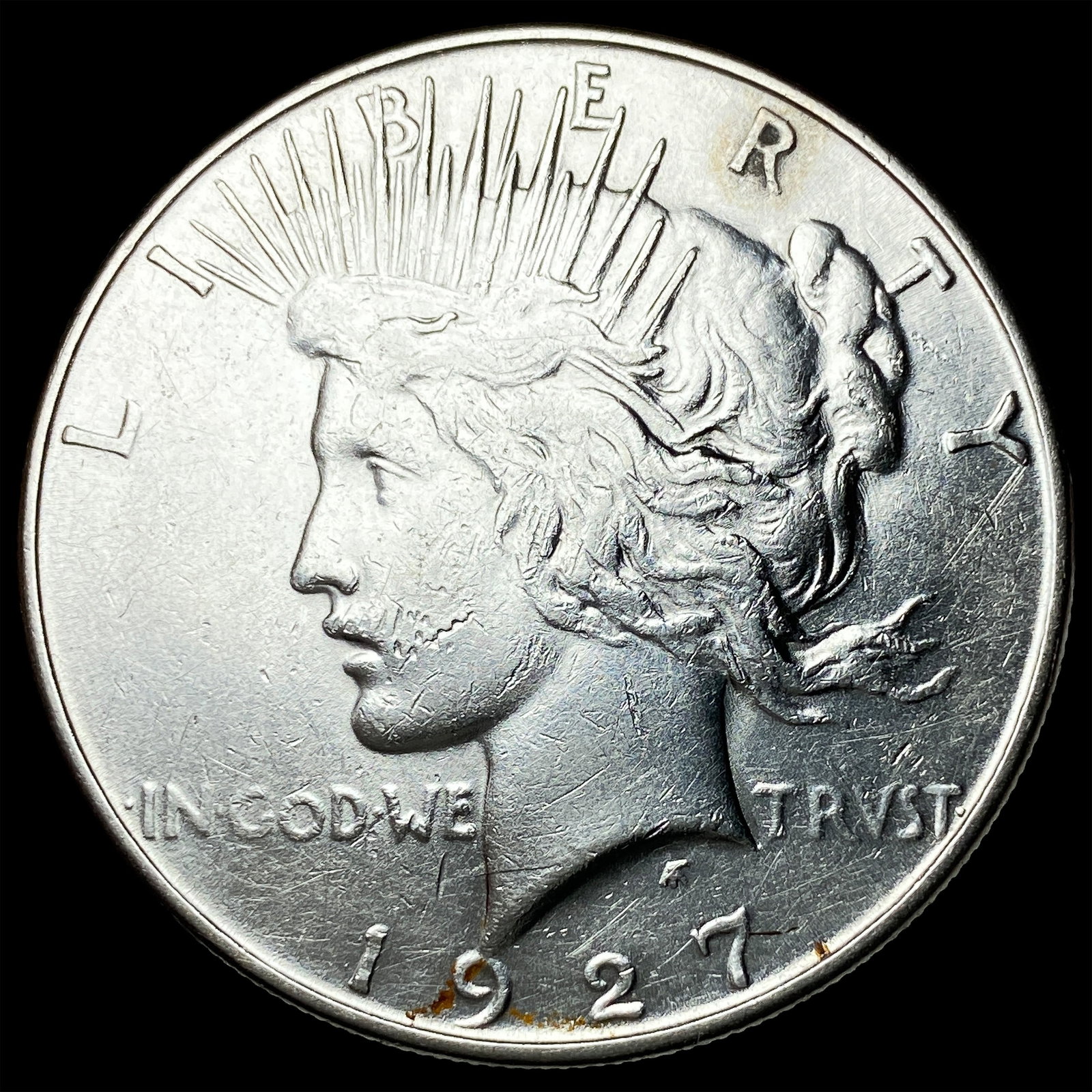 1927-S Silver Peace Dollar CLOSELY UNCIRCULATED (1 of 2)