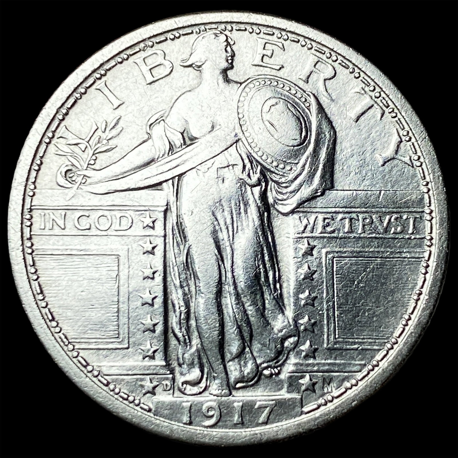 1917 Type 1 Standing Liberty Quarter NEARLY UNCIRCULATED (1 of 2)