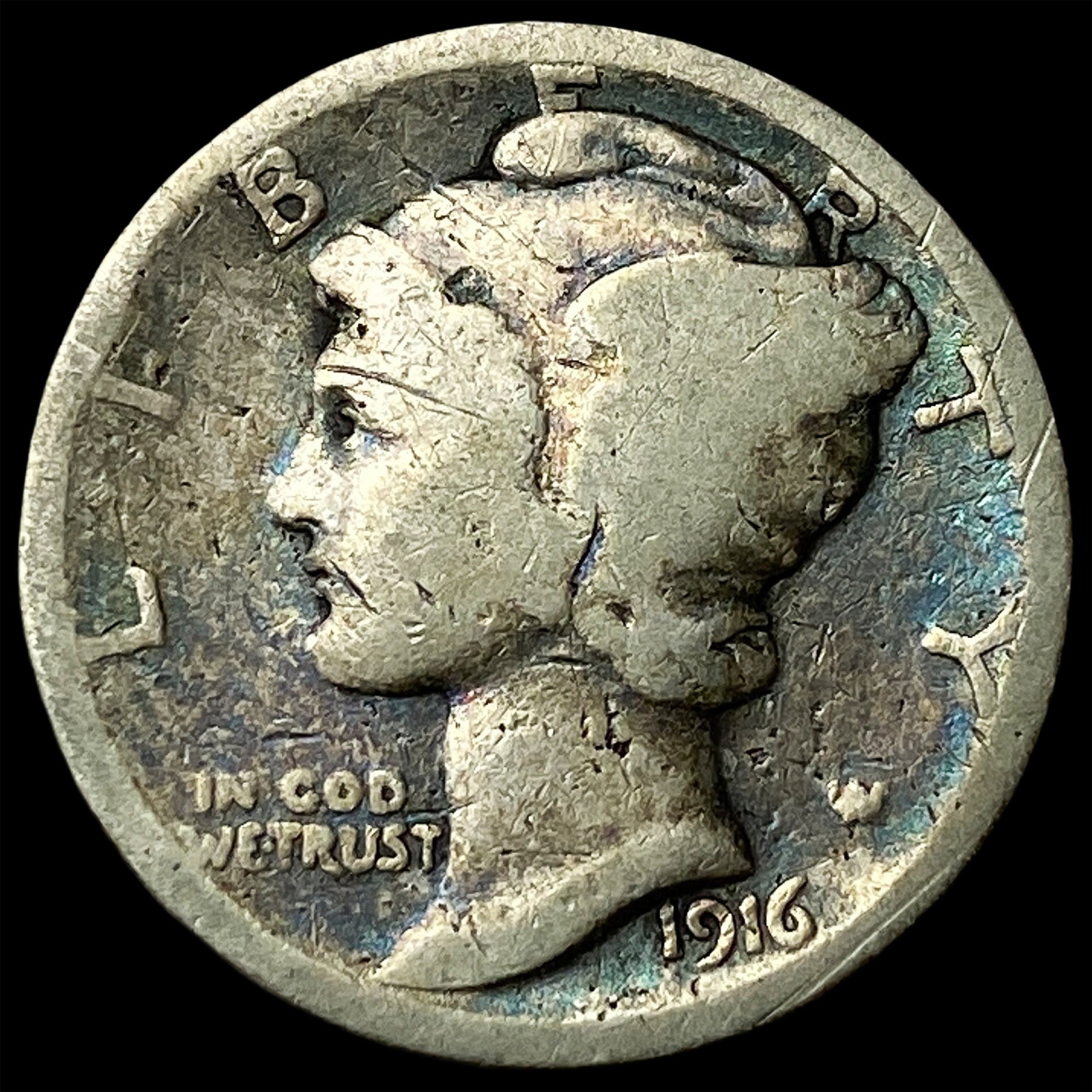 1916 Mercury Dime NICELY CIRCULATED (1 of 2)