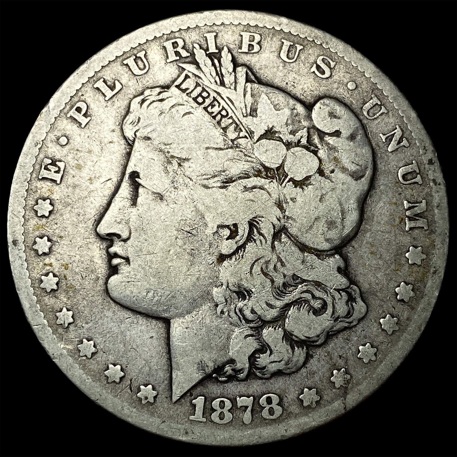 1878-CC Silver Morgan Dollar LIGHTLY CIRCULATED: 1878-CC Silver Morgan Dollar LIGHTLY CIRCULATED