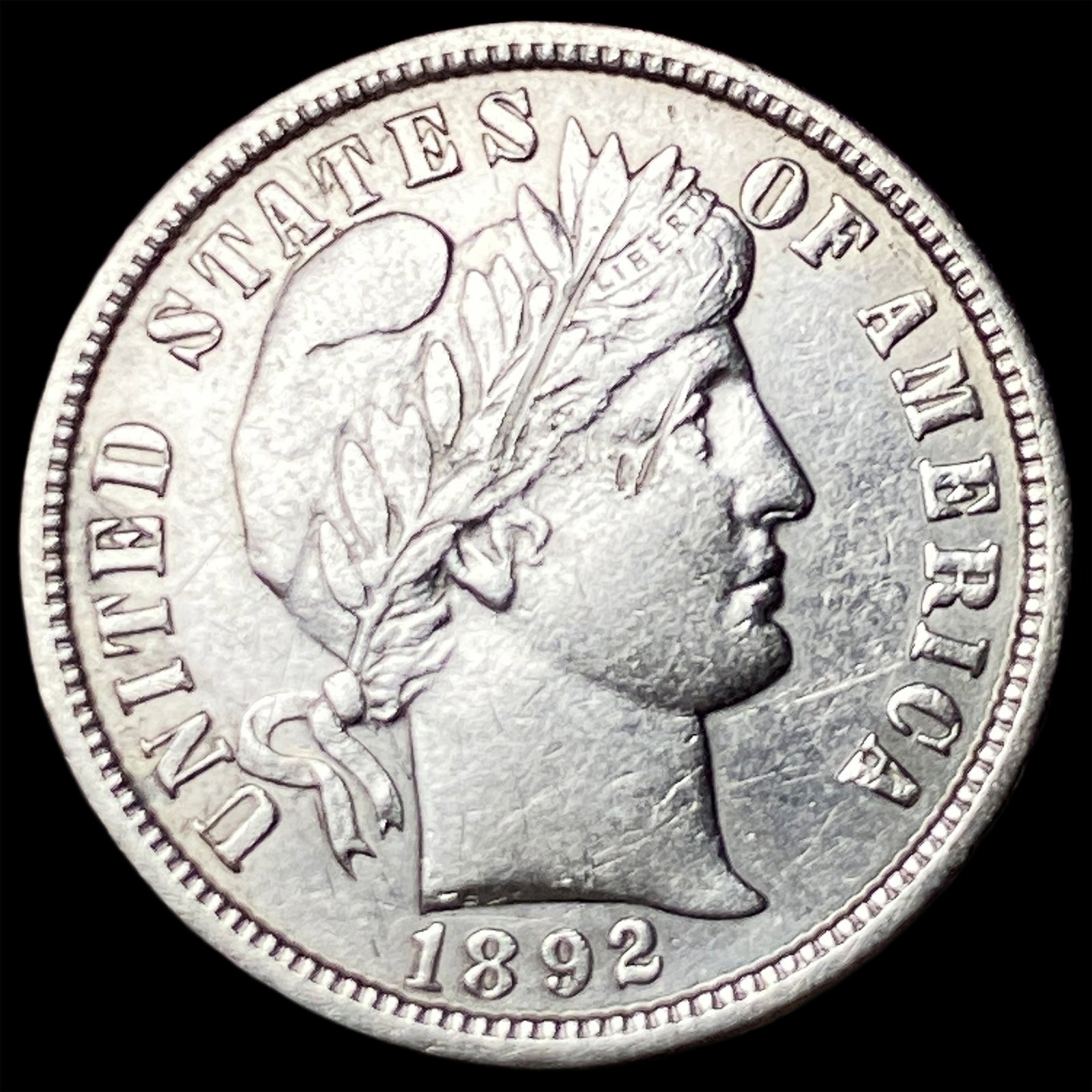1892-O Silver Barber Dime CLOSELY UNCIRCULATED (1 of 2)