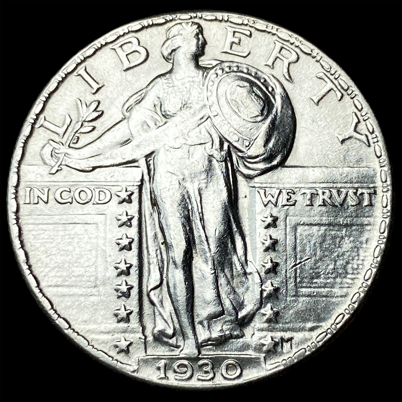 1930 Standing Liberty Quarter CLOSELY UNCIRCULATED: 1930 Standing Liberty Quarter CLOSELY UNCIRCULATED