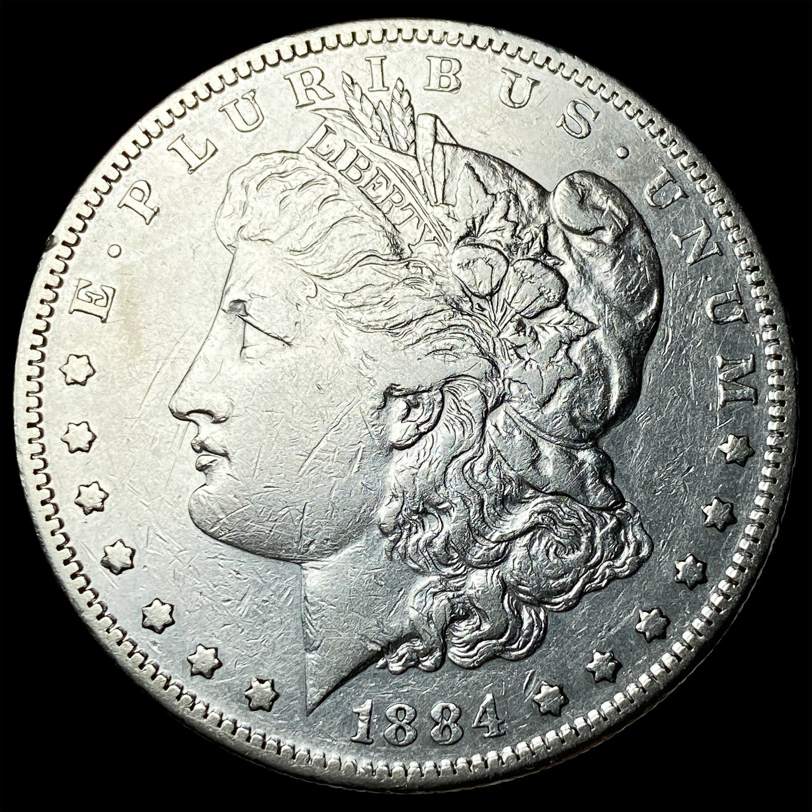 1884-S Silver Morgan Dollar NEARLY UNCIRCULATED: 1884-S Silver Morgan Dollar NEARLY UNCIRCULATED