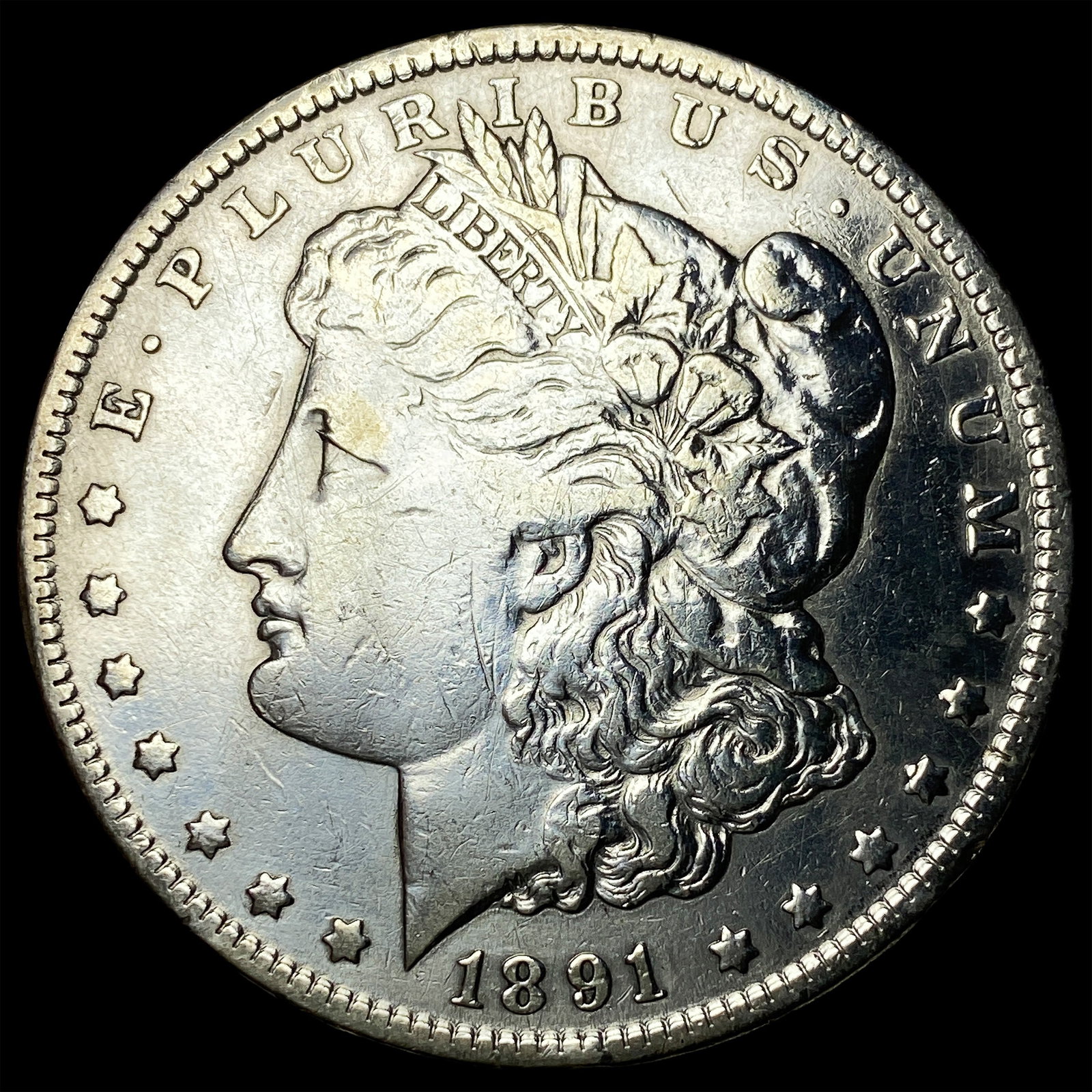 1891-CC Silver Morgan Dollar LIGHTLY CIRCULATED (1 of 2)
