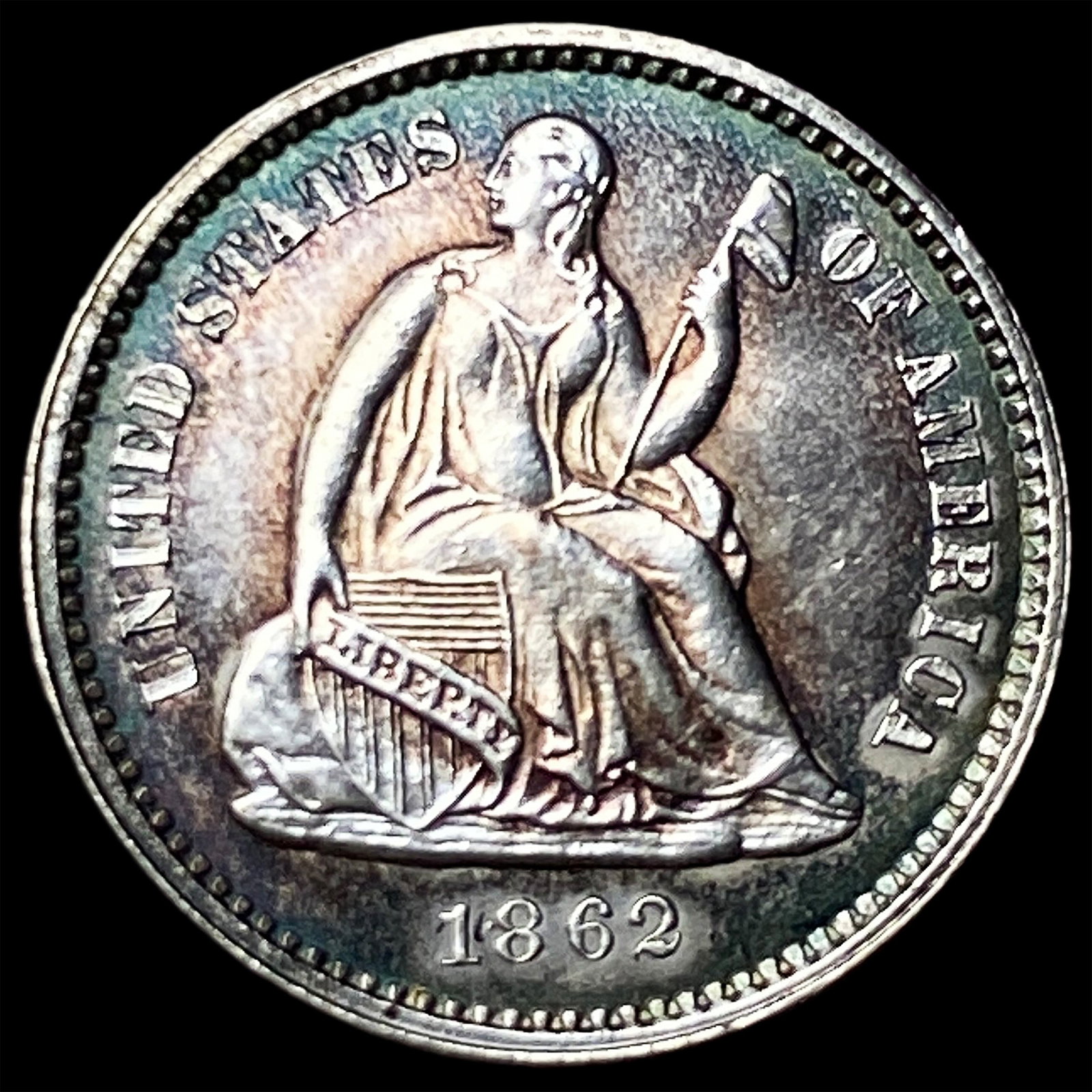 1862 Silver Half Dime HIGH GRADE (1 of 2)
