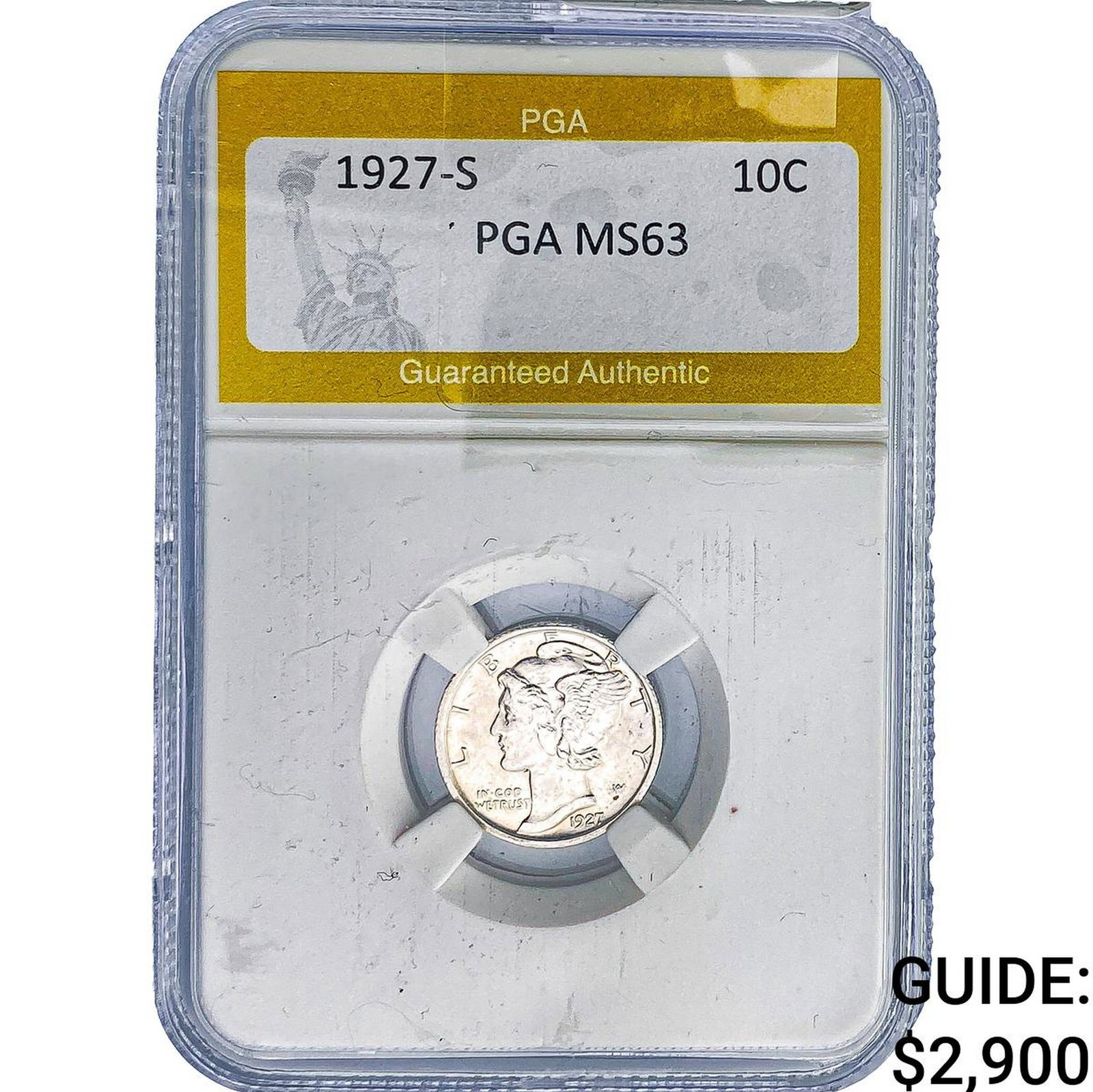 1927-S Mercury Silver Dime PGA MS63 (1 of 2)