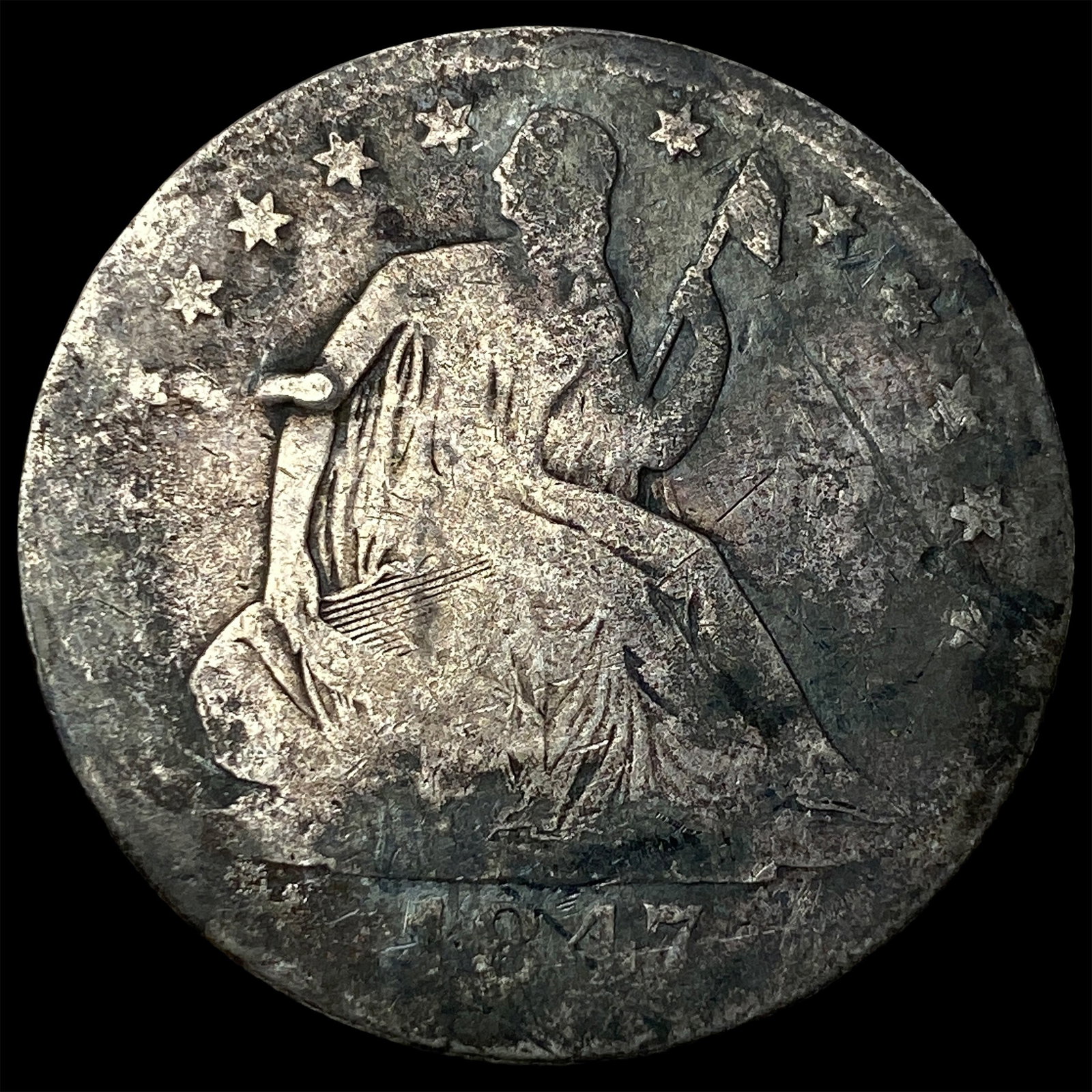 1847-O Silver Seated Liberty Half Dollar HIGH GRADE (1 of 2)