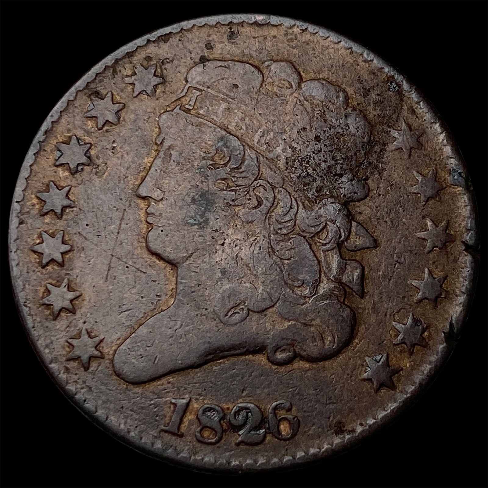 1826 Classic Head Half Cent ABOUT UNCIRCULATED: 1826 Classic Head Half Cent ABOUT UNCIRCULATED