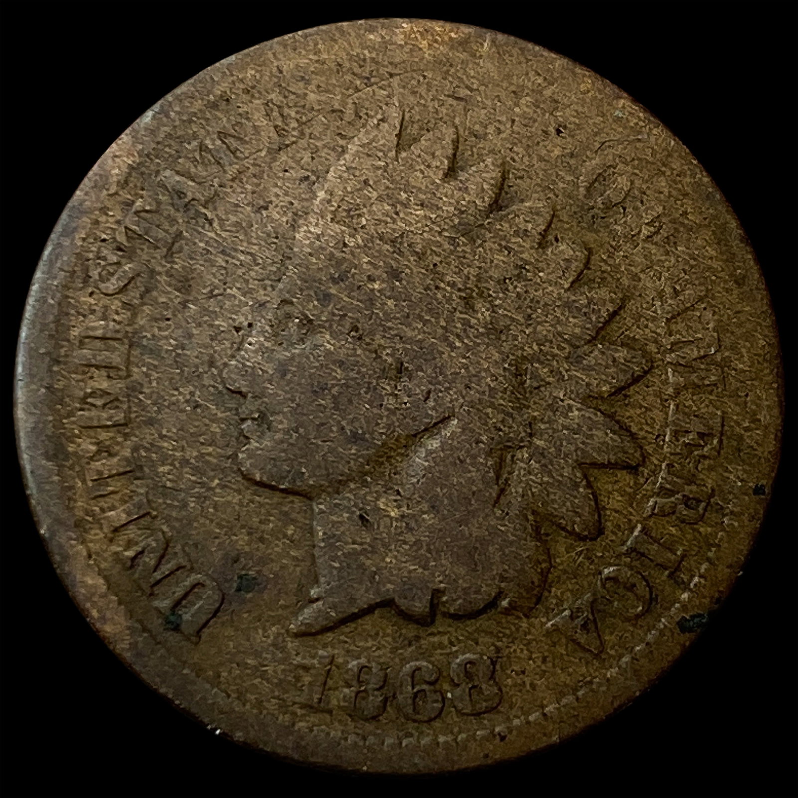 1868 Indian Head Cent NICELY CIRCULATED (1 of 2)