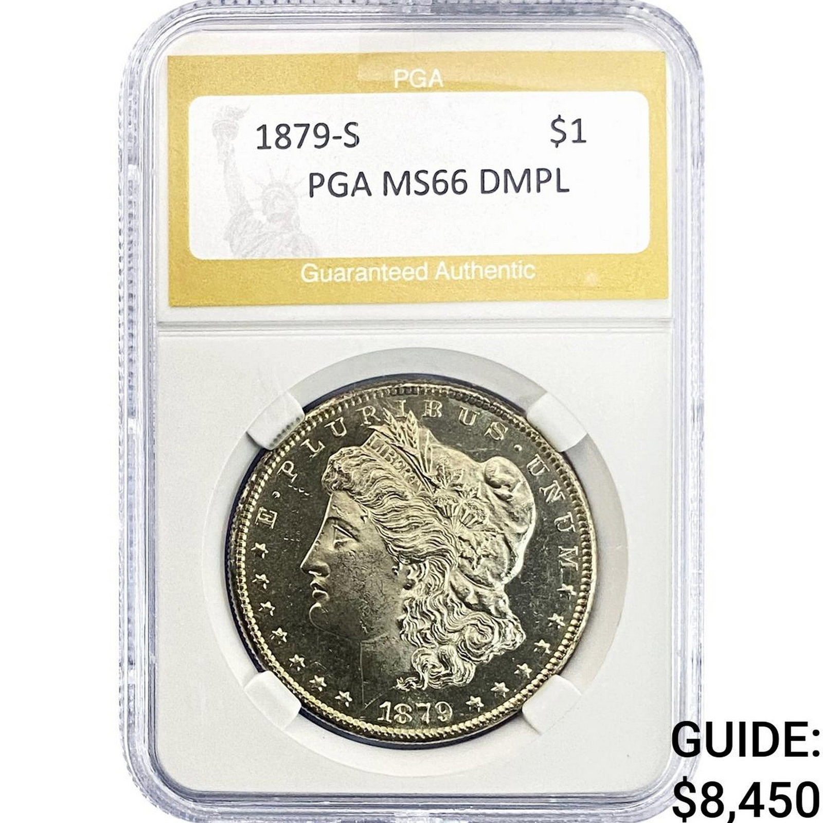 1879-S Morgan Silver Dollar PGA MS66 DMPL: 1879-S Morgan Silver Dollar PGA MS66 DMPL