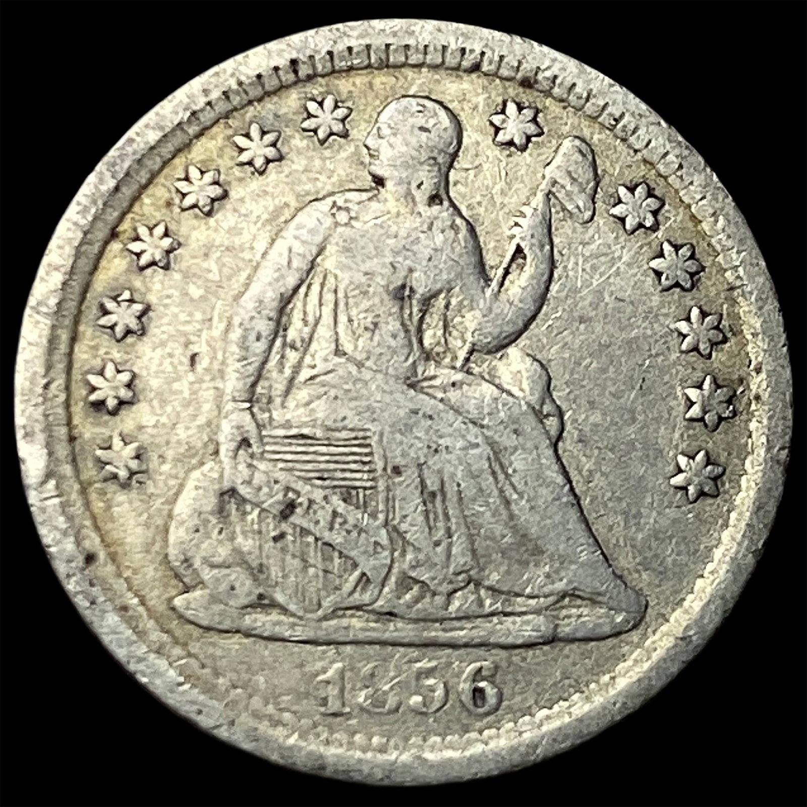 1856 Seated Liberty Half Dime NICELY CIRCULATED (1 of 2)