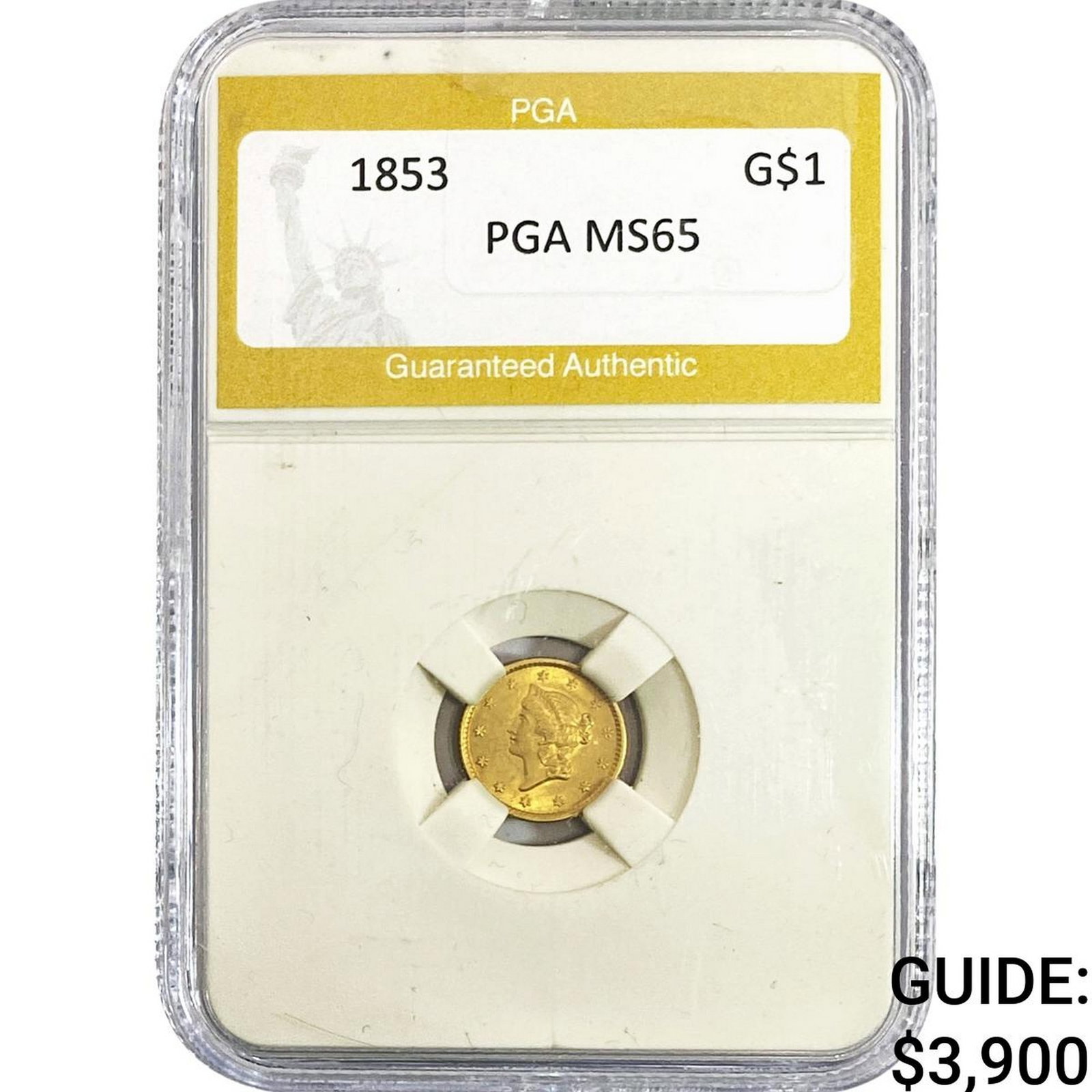 1853 Rare Gold Dollar PGA MS65 (1 of 2)