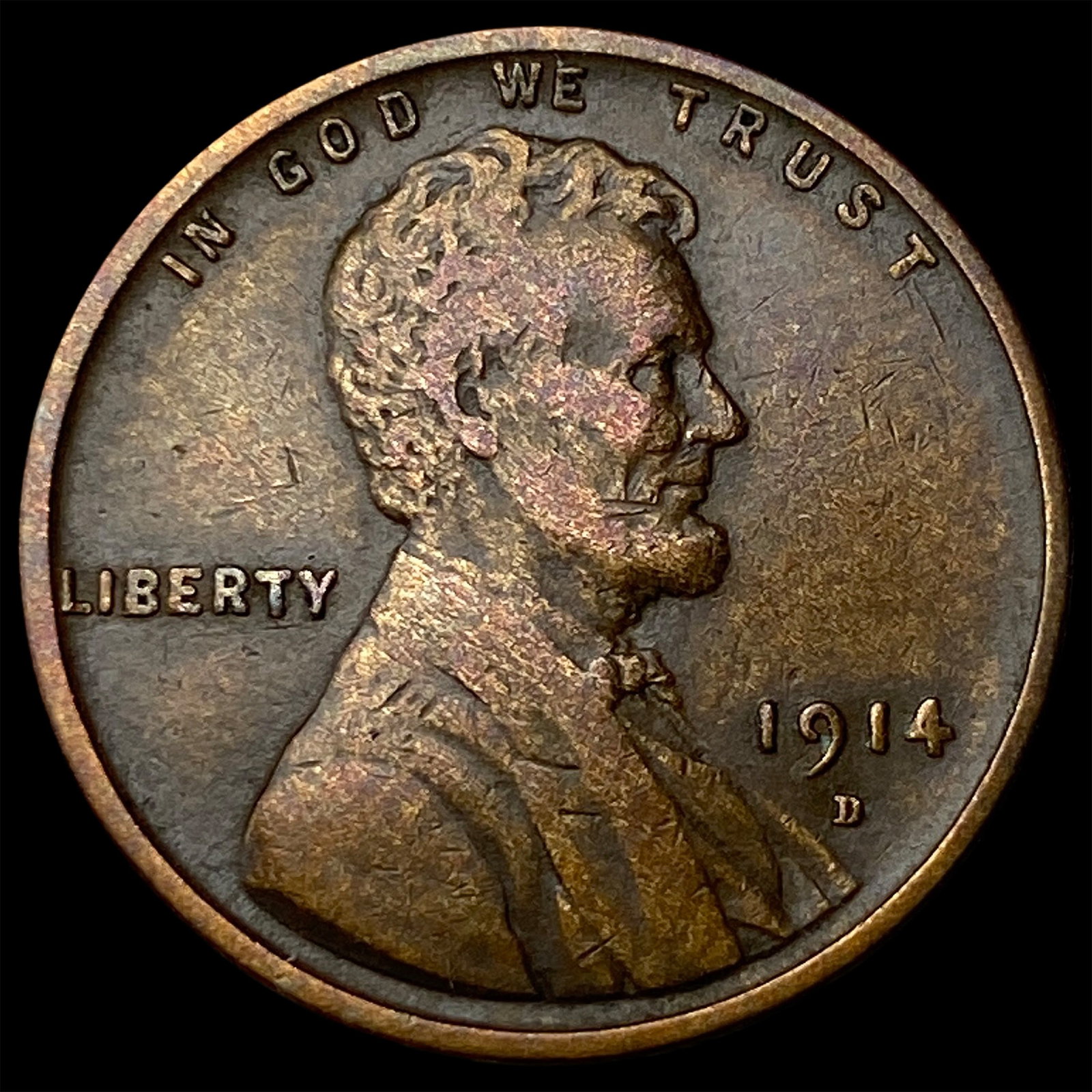 1914-D Lincoln Wheat Cent NEARLY UNCIRCULATED (1 of 2)