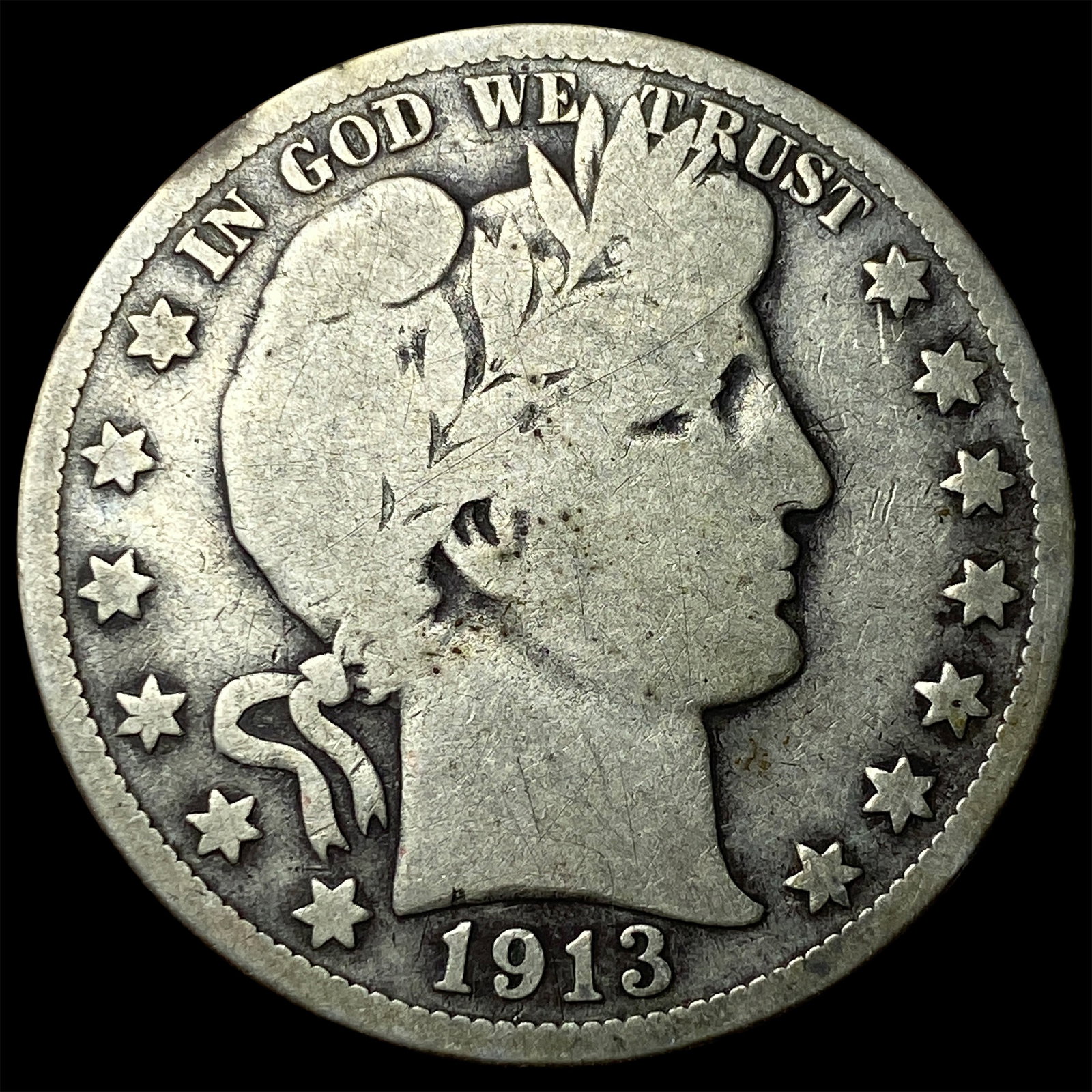 1913 Barber Half Dollar NICELY CIRCULATED (1 of 2)