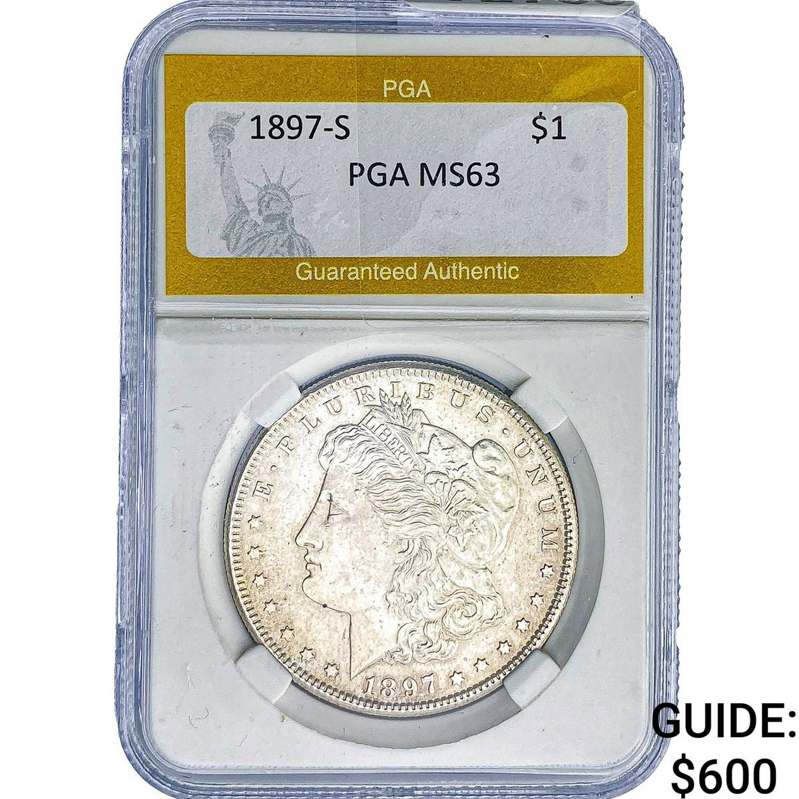 1897-S Morgan Silver Dollar PGA MS63 (1 of 2)