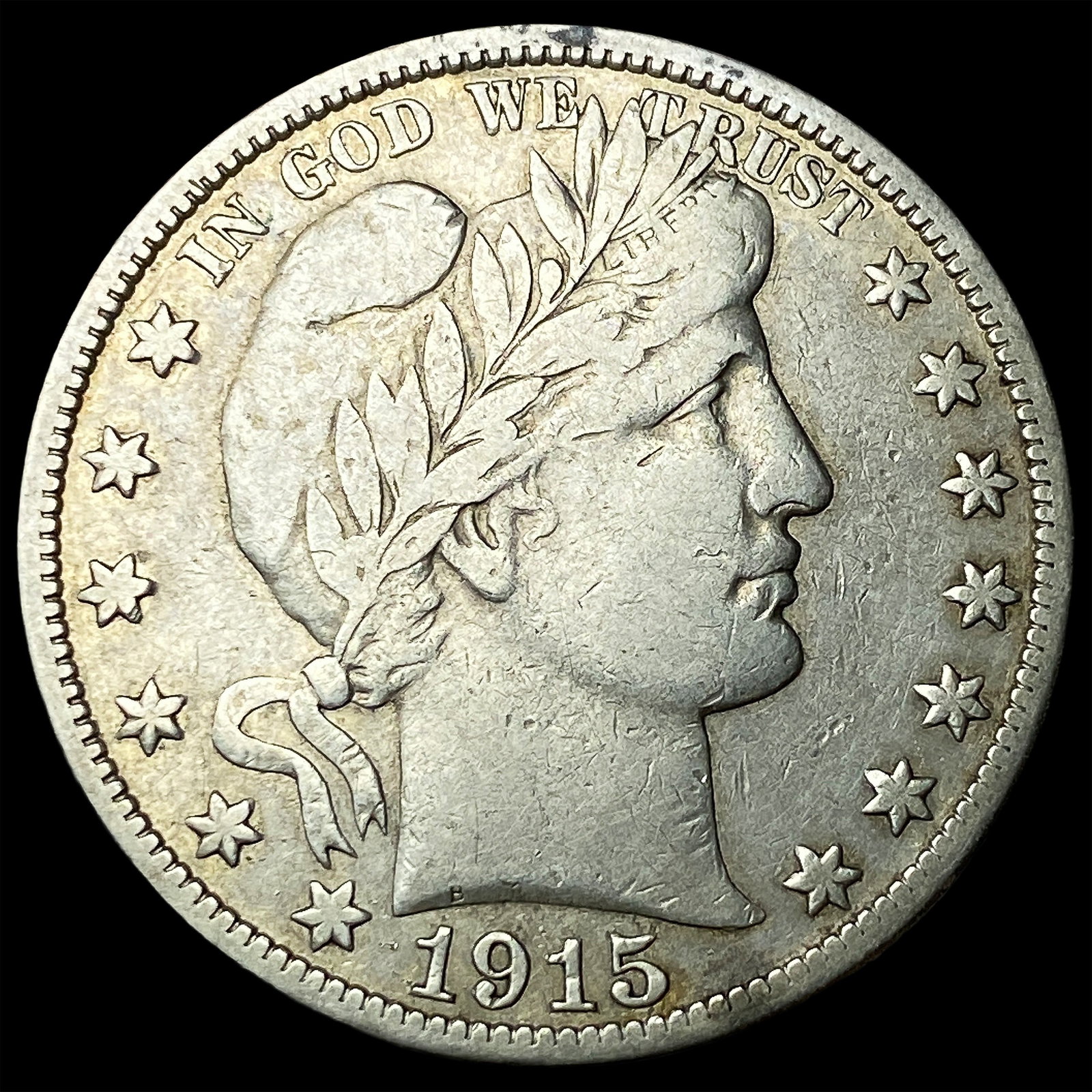 1915-S Silver Barber Half Dollar ABOUT UNCIRCULATED (1 of 2)