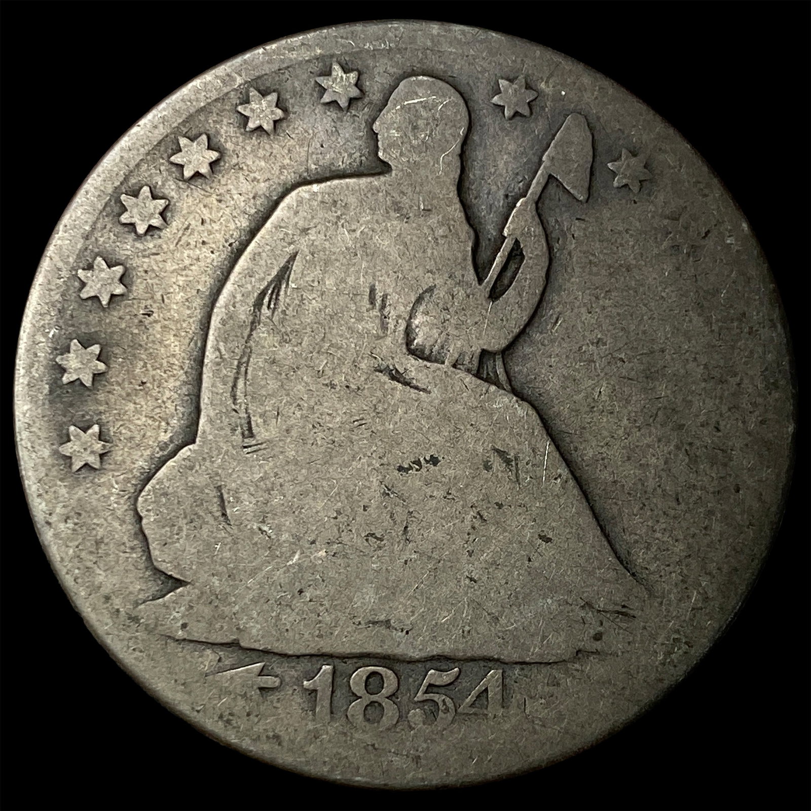 1854-O Silver Seated Liberty Half Dollar HIGH GRADE: 1854-O Silver Seated Liberty Half Dollar HIGH GRADE