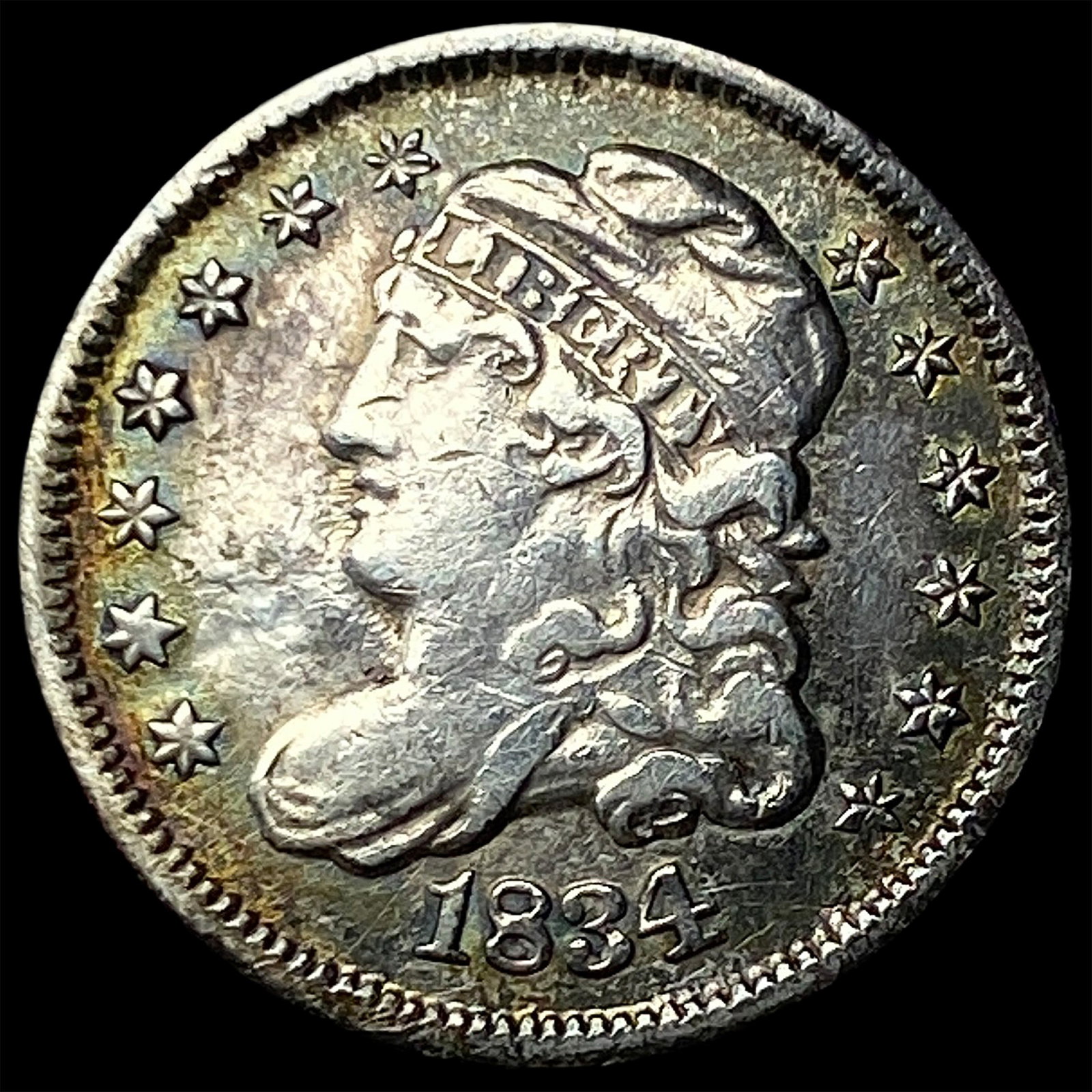 1834 Capped Bust Half Dime CLOSELY UNCIRCULATED (1 of 2)