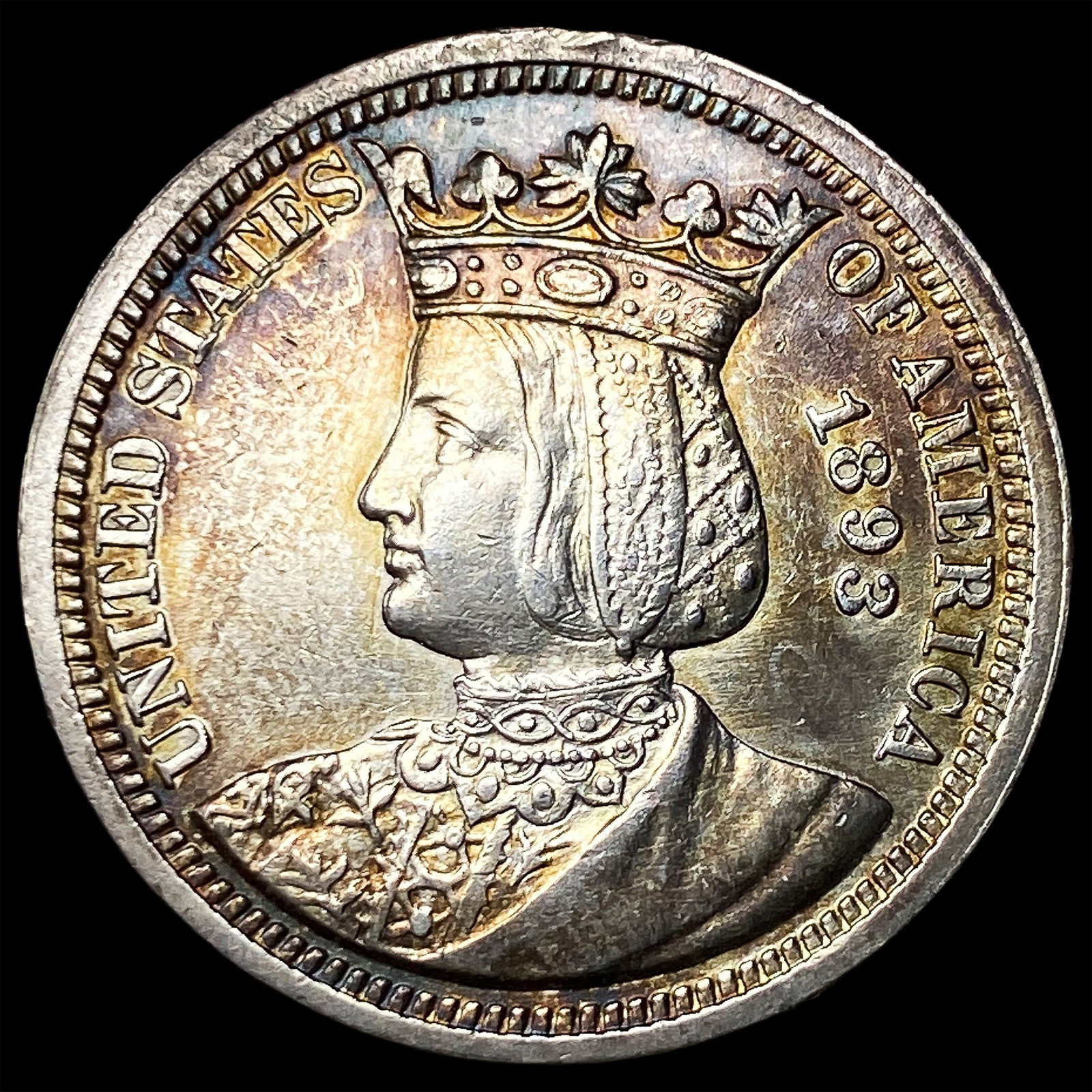 1893 Silver Isabella Quarter CLOSELY UNCIRCULATED (1 of 2)