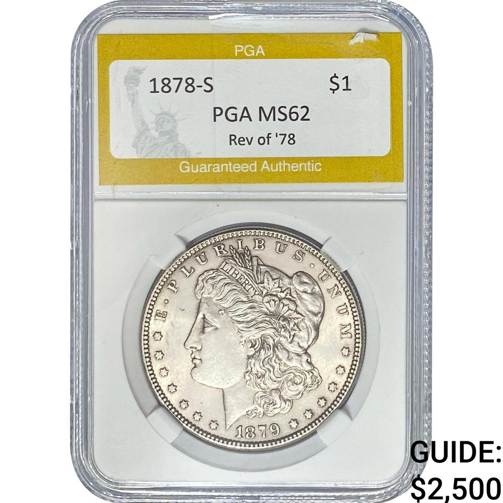 1879-S Morgan Silver Dollar PGA MS62 Rev 78 (1 of 2)