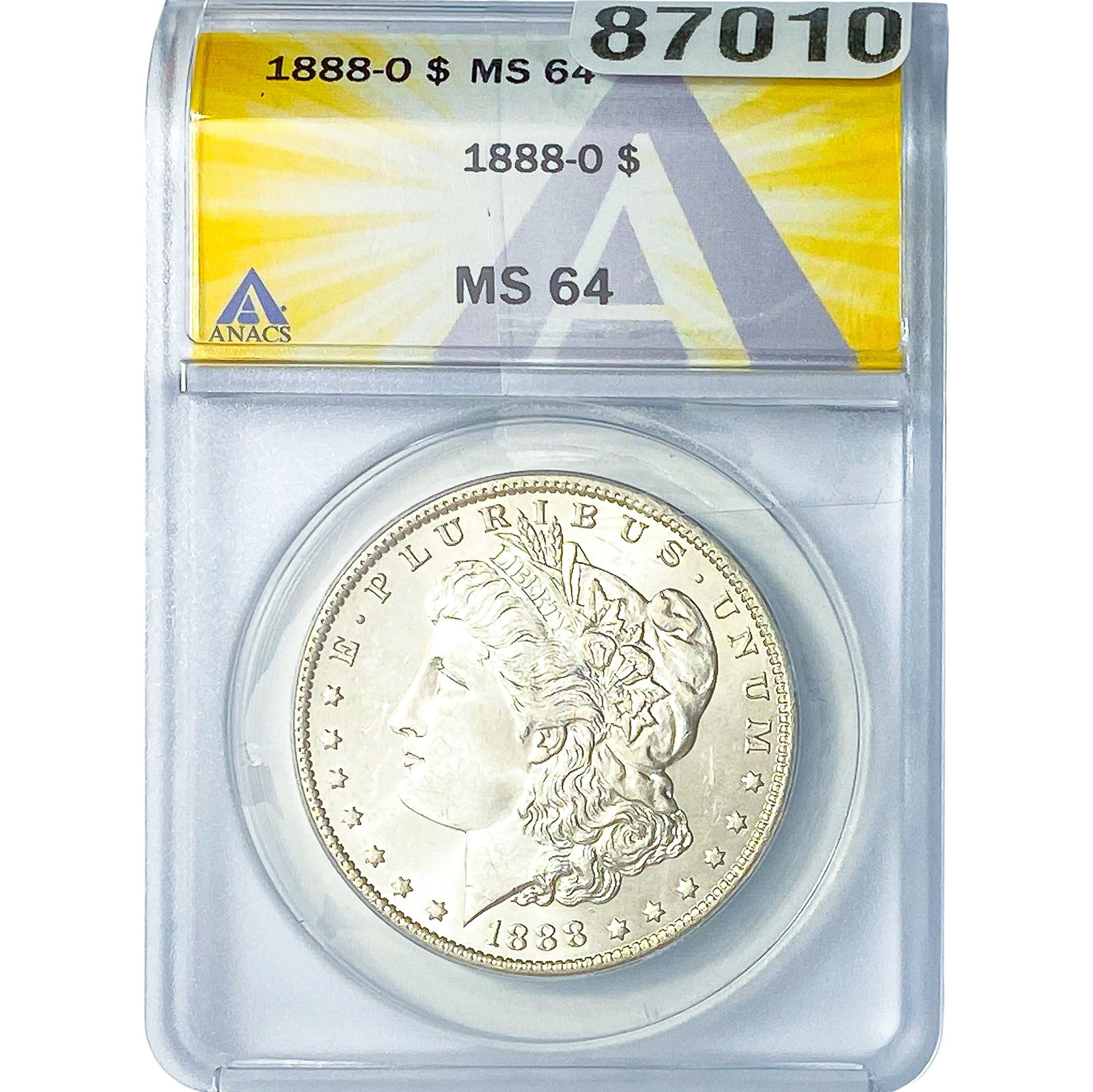 1888-O Morgan Silver Dollar ANACS MS64: 1888-O Morgan Silver Dollar ANACS MS64