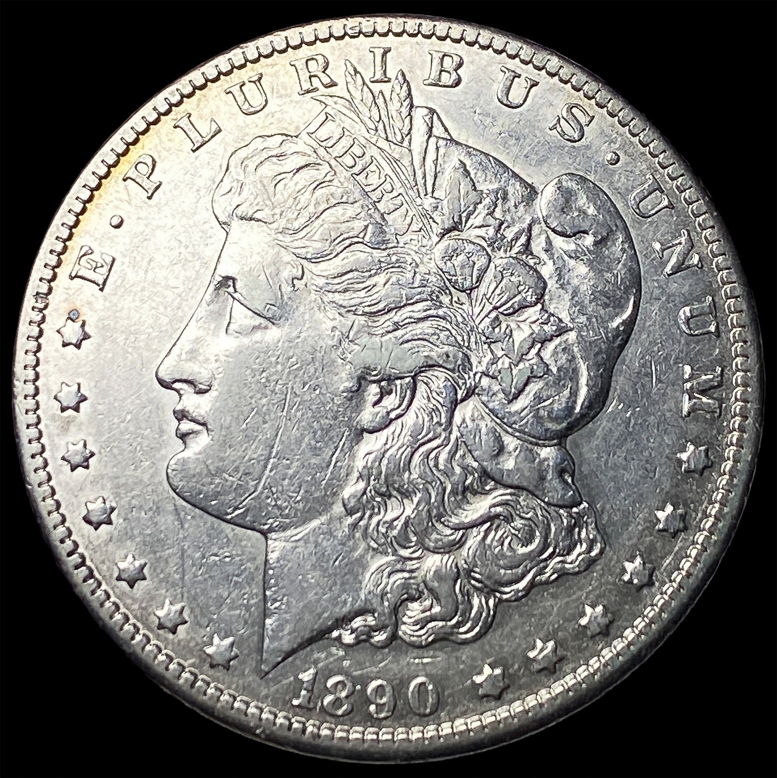 1890-CC Silver Morgan Dollar CLOSELY UNCIRCULATED: 1890-CC Silver Morgan Dollar CLOSELY UNCIRCULATED