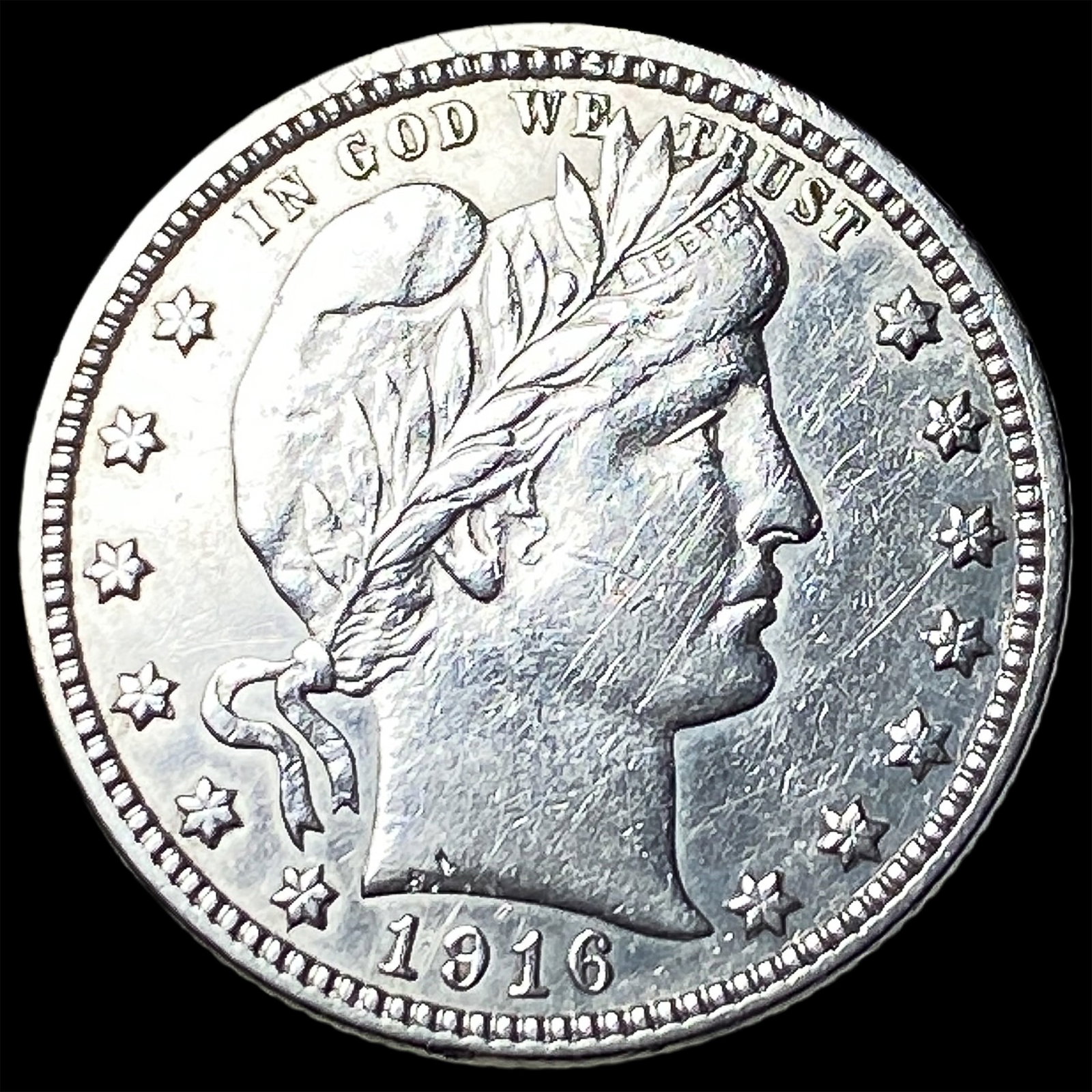 1916-D Silver Barber Quarter CLOSELY UNCIRCULATED (1 of 2)