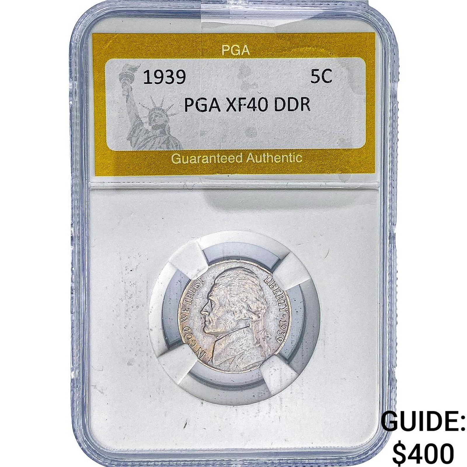 1939 Jefferson Nickel PGA XF40 DDR (1 of 2)