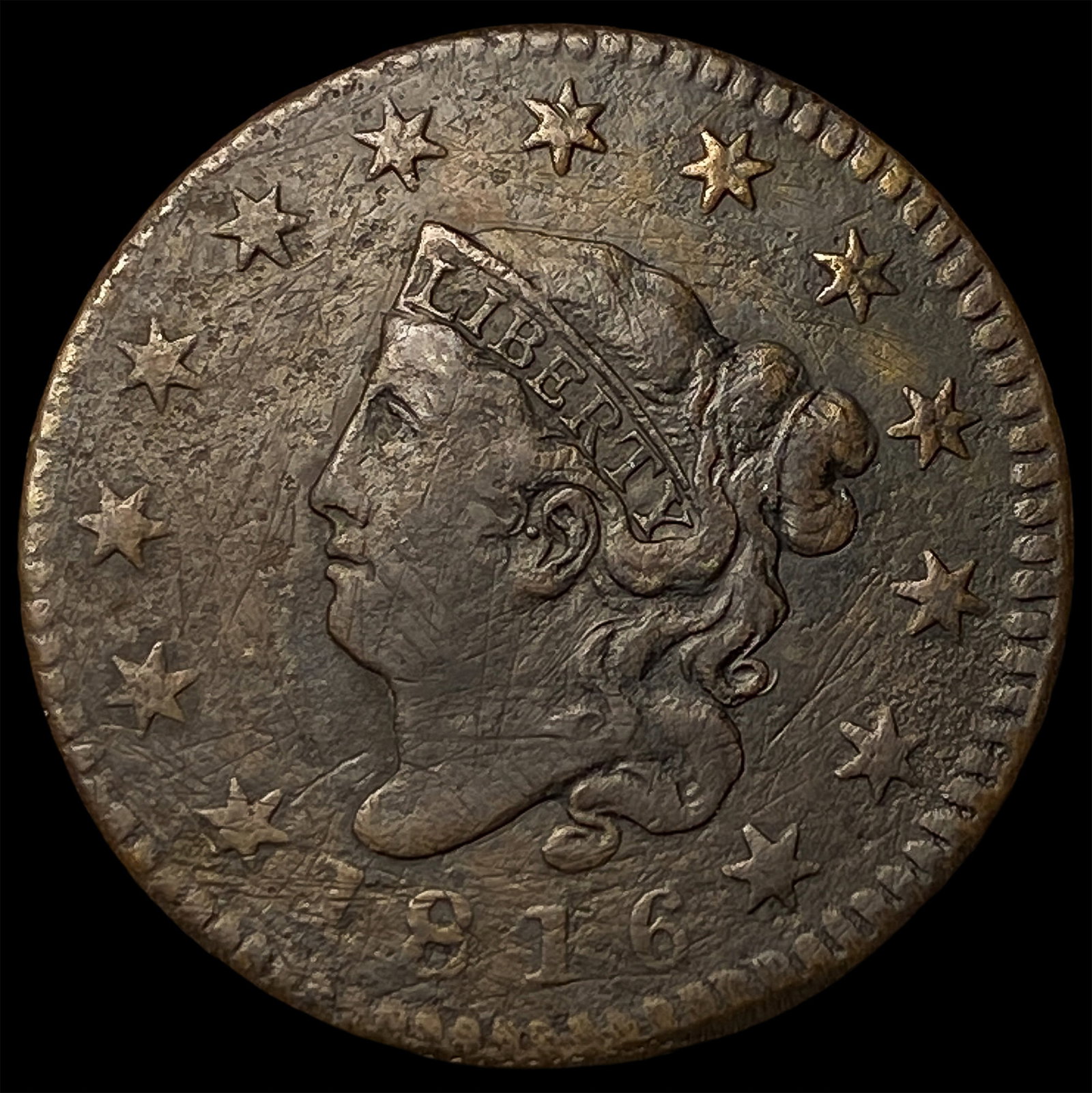 1816 Coronet Head Large Cent NEARLY UNCIRCULATED (1 of 2)