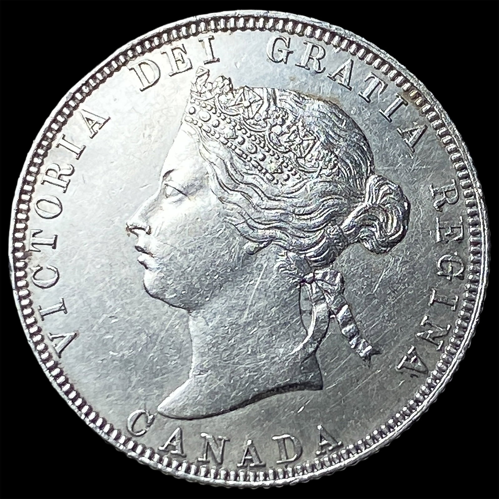 1870 Canada Silver 25 Cents CLOSELY UNCIRCULATED (1 of 2)