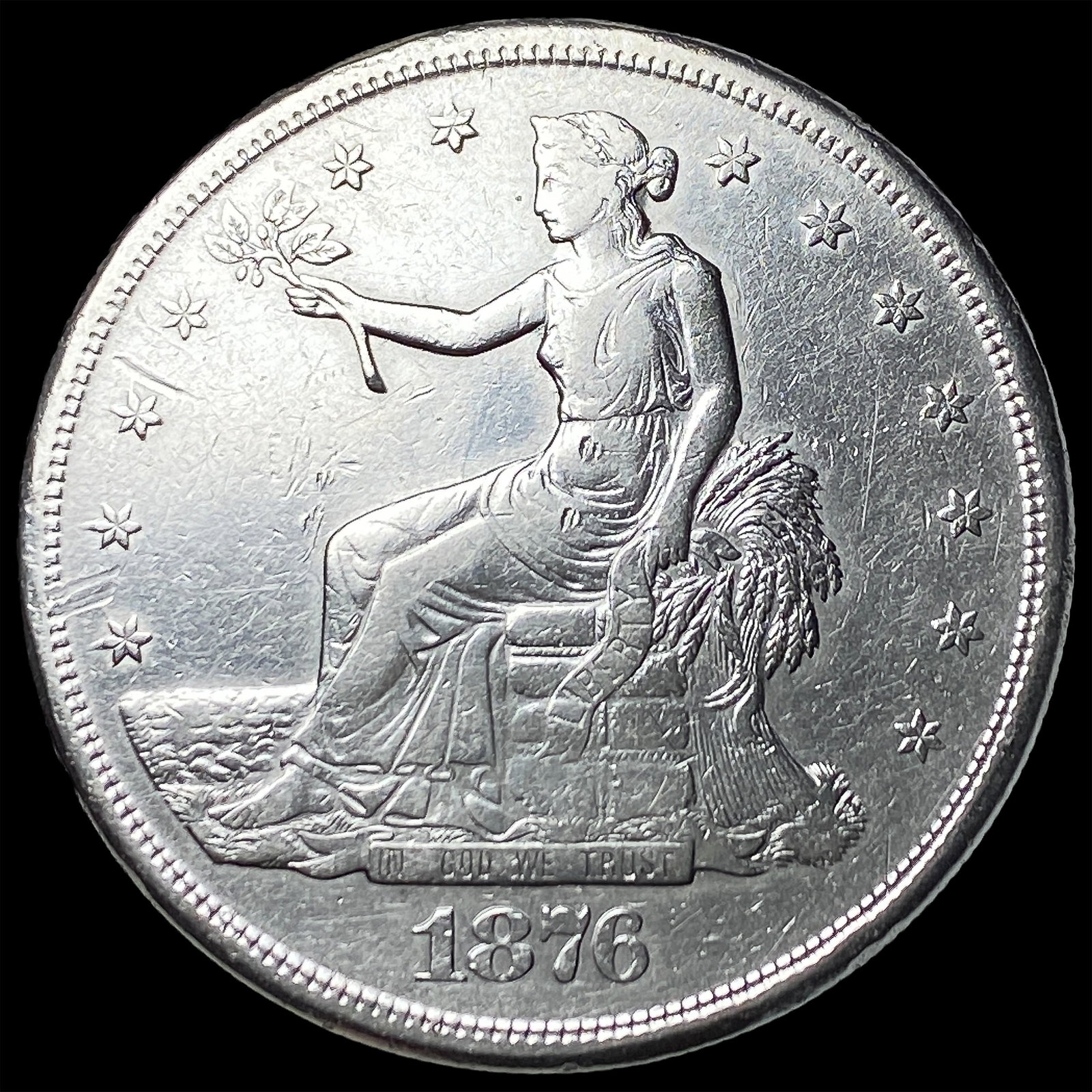 1876-S Silver Trade Dollar CLOSELY UNCIRCULATED (1 of 2)