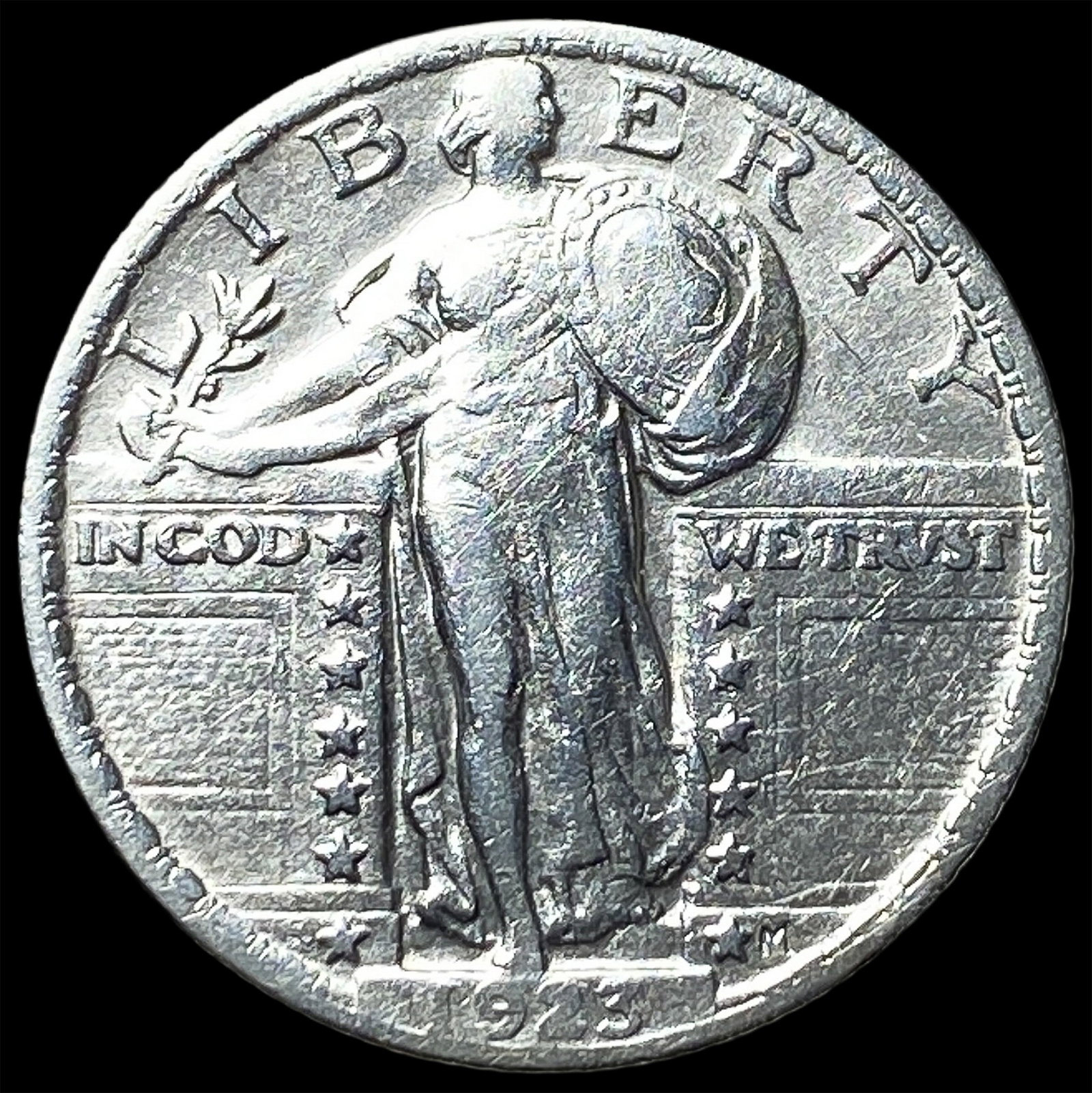 1923 Standing Liberty Quarter CLOSELY UNCIRCULATED: 1923 Standing Liberty Quarter CLOSELY UNCIRCULATED