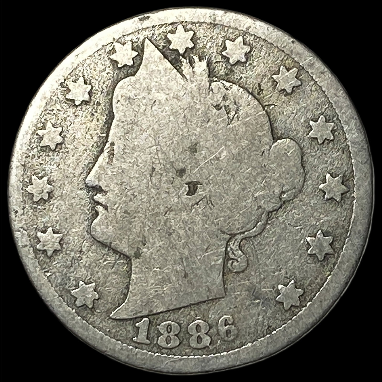1886 Liberty Head Nickel NICELY CIRCULATED (1 of 2)