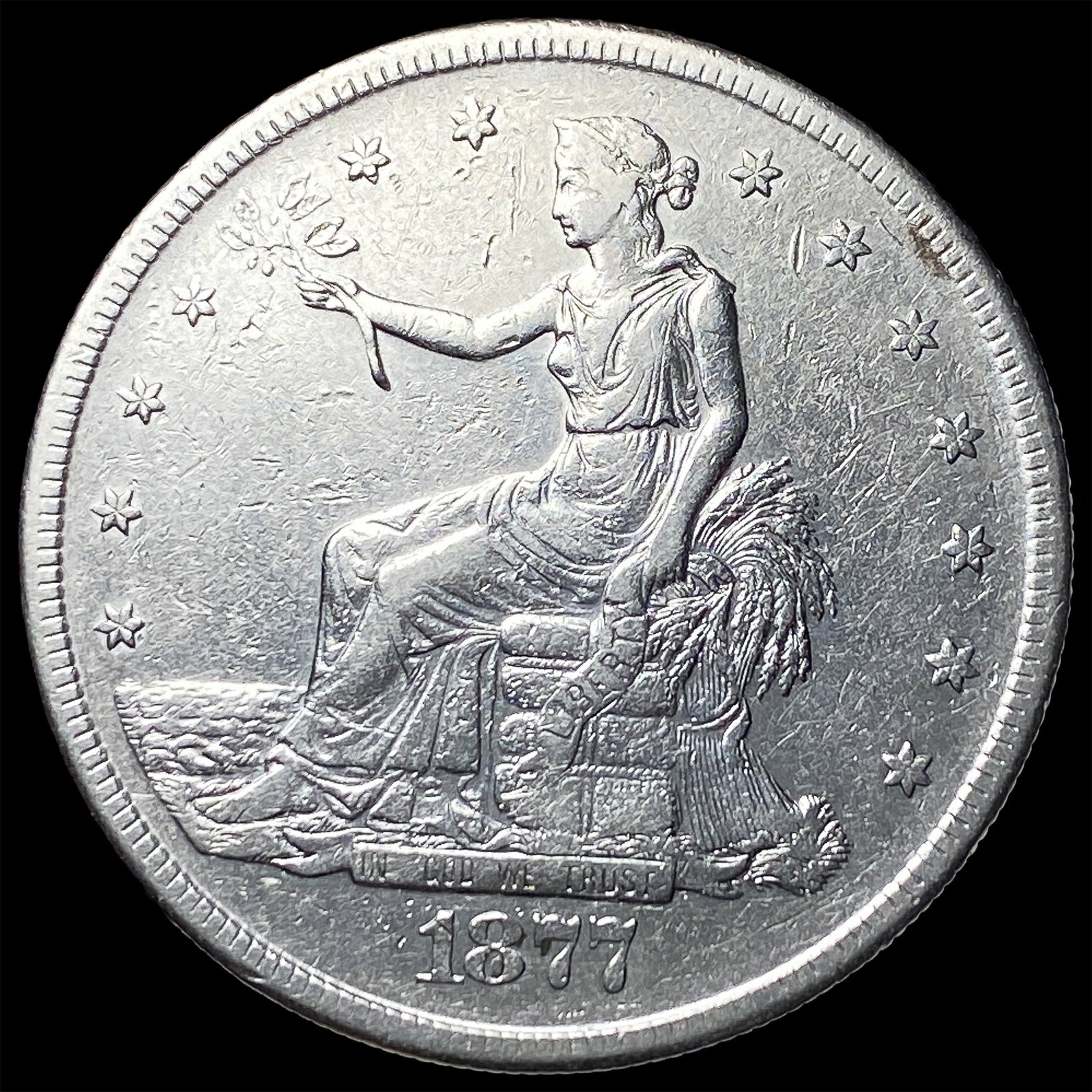 1877-S Silver Trade Dollar CLOSELY UNCIRCULATED (1 of 2)