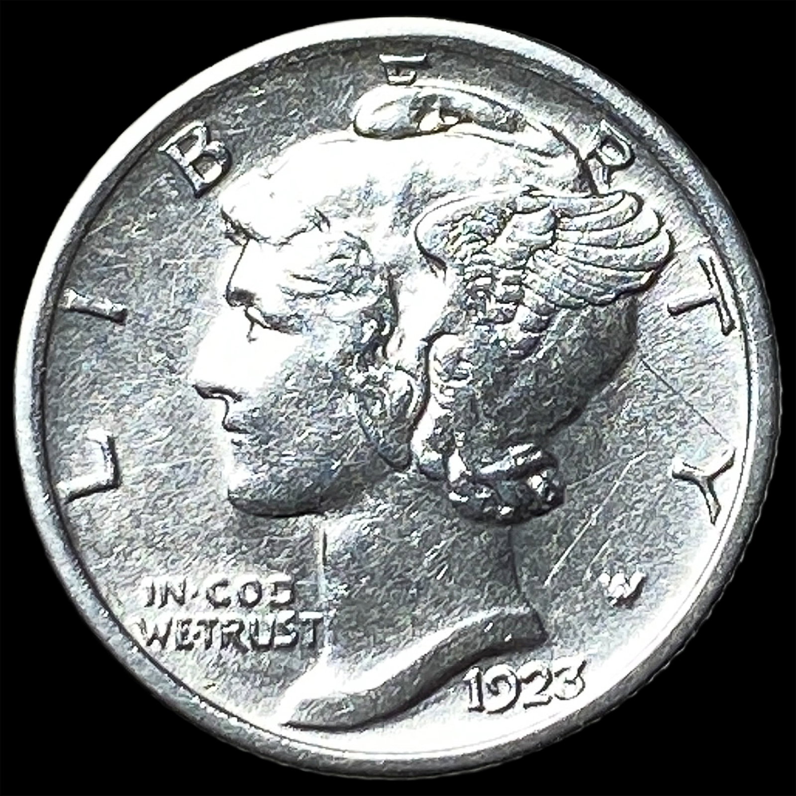 1923-S Silver Mercury Dime CHOICE AU (1 of 2)