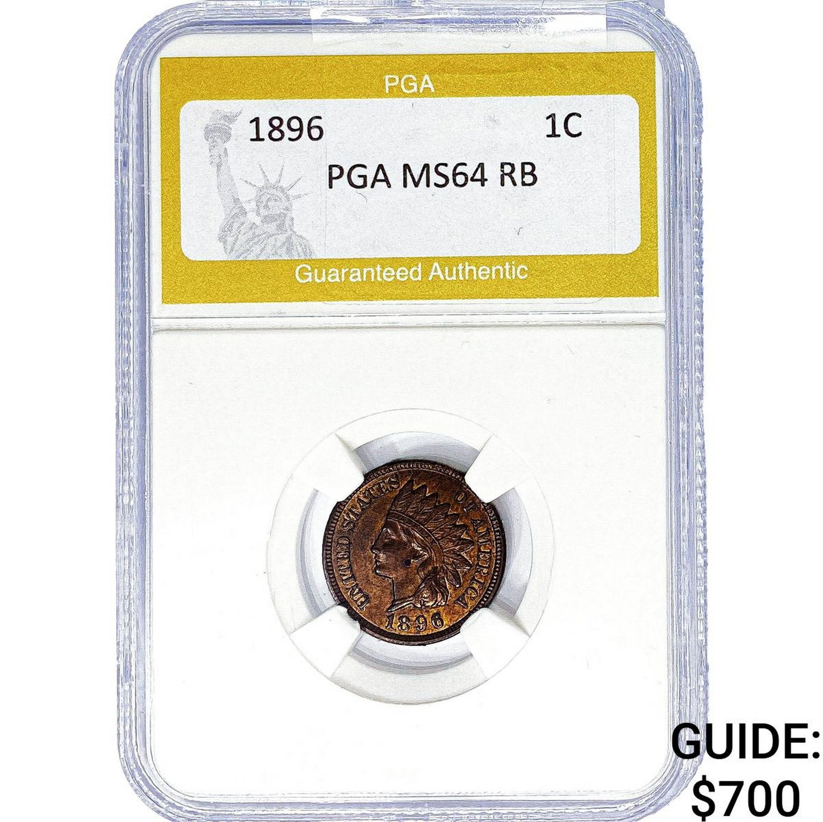 1896 Indian Head Cent PGA MS64 RB (1 of 2)