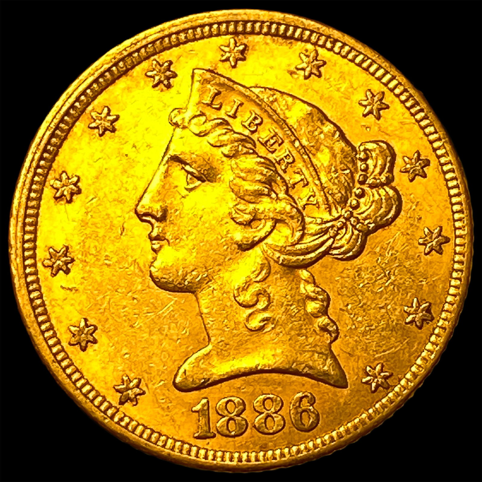1886 Liberty Head $5 Half Eagle CLOSELY UNCIRCULATED (1 of 2)