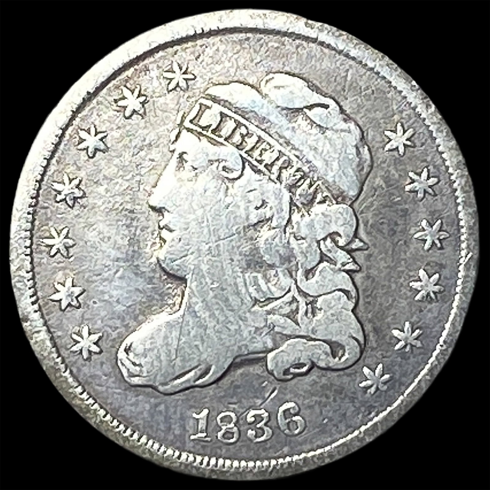 1836 Capped Bust Half Dime NICELY CIRCULATED (1 of 2)