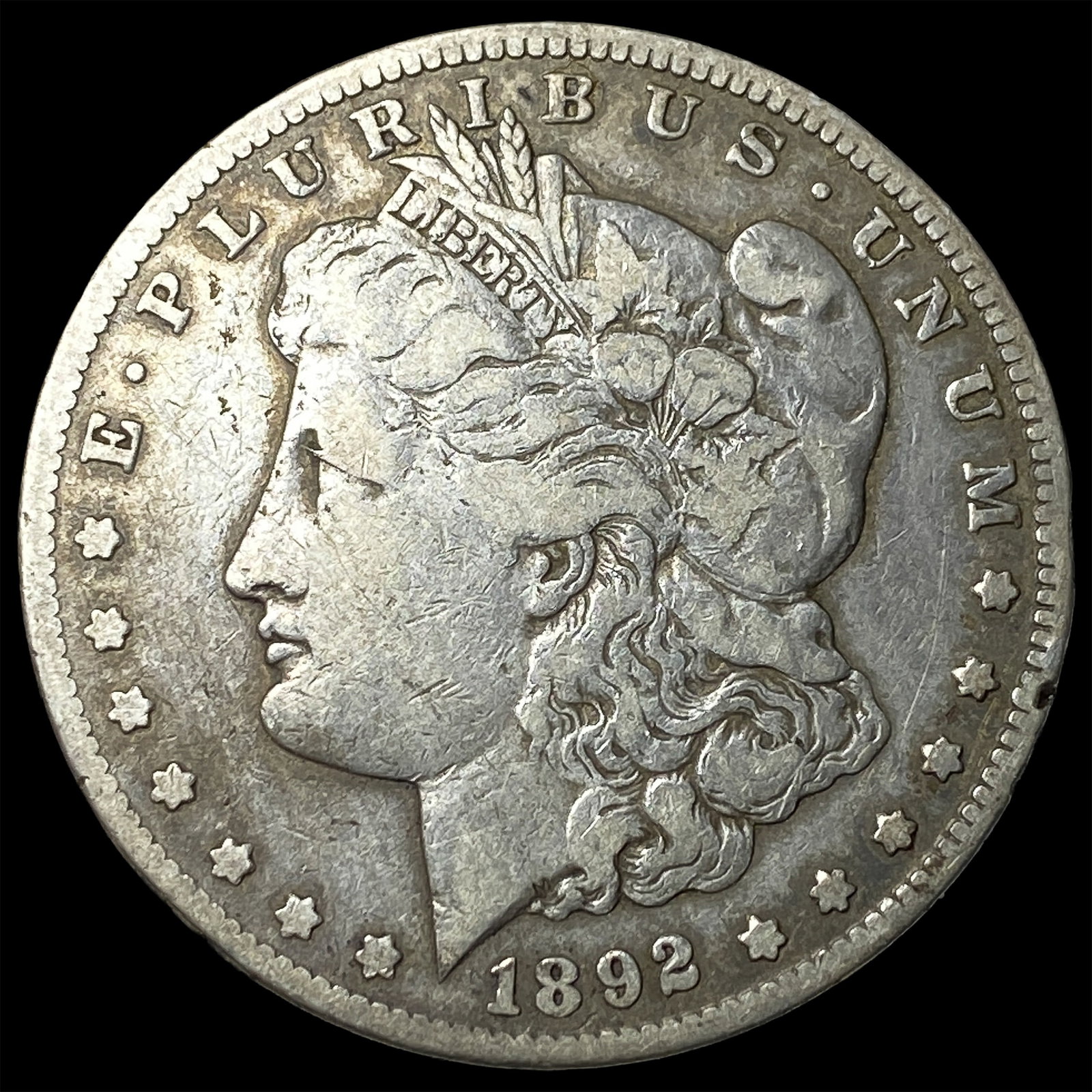 1892-CC Silver Morgan Dollar LIGHTLY CIRCULATED: 1892-CC Silver Morgan Dollar LIGHTLY CIRCULATED