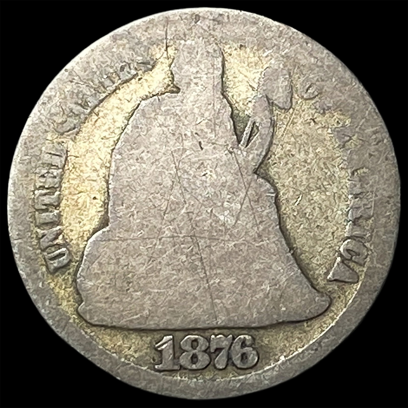 1876 Seated Liberty Dime NICELY CIRCULATED: 1876 Seated Liberty Dime NICELY CIRCULATED