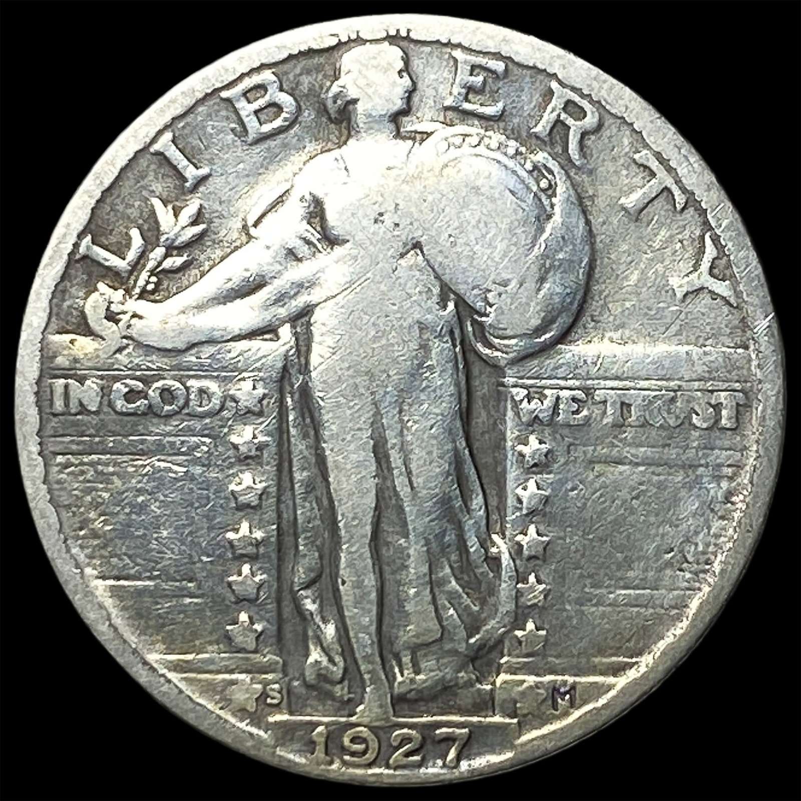 1927-S Standing Liberty Quarter LIGHTLY CIRCULATED: 1927-S Standing Liberty Quarter LIGHTLY CIRCULATED