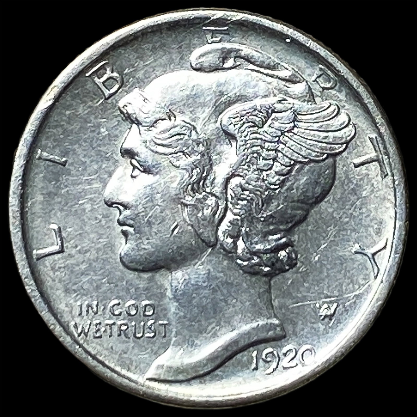 1920-D Silver Mercury Dime UNCIRCULATED (1 of 2)