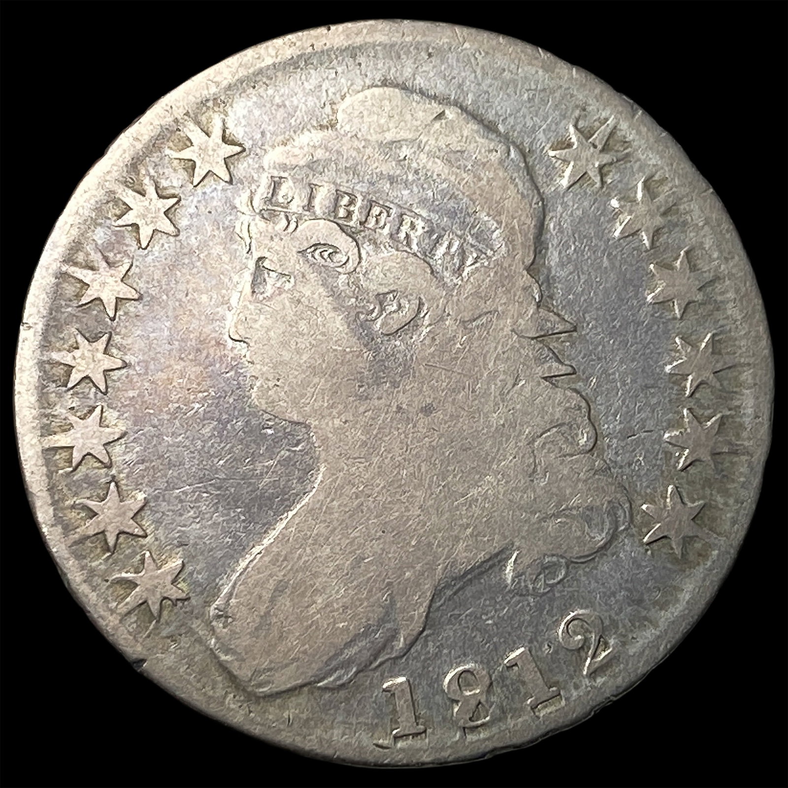 1812 Capped Bust Silver Half Dollar NICELY CIRCULATED (1 of 2)