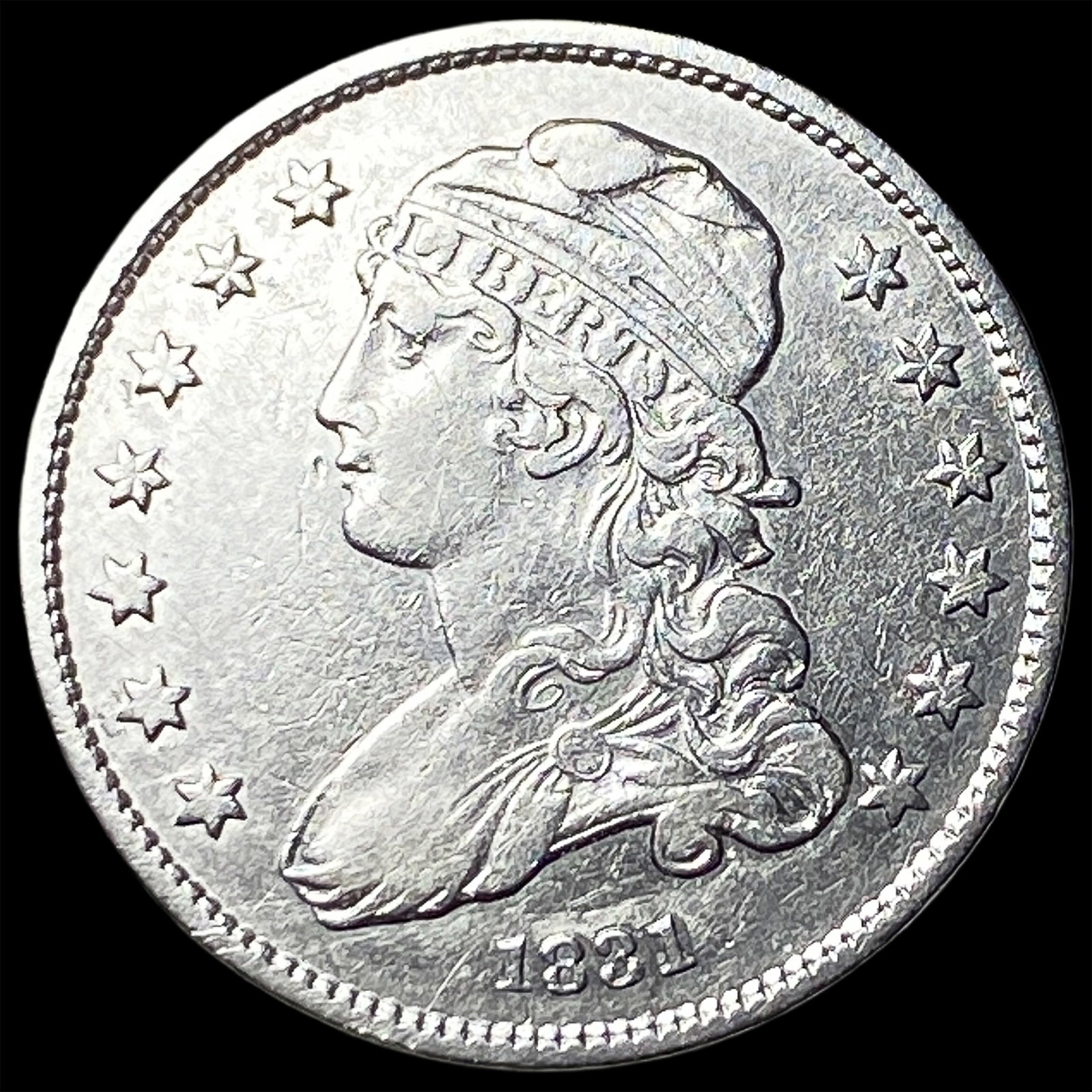 1831 Capped Bust Silver Quarter CLOSELY UNCIRCULATED (1 of 2)
